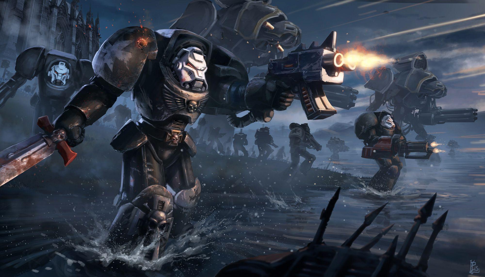2000x1141 Space Marine Wallpaper