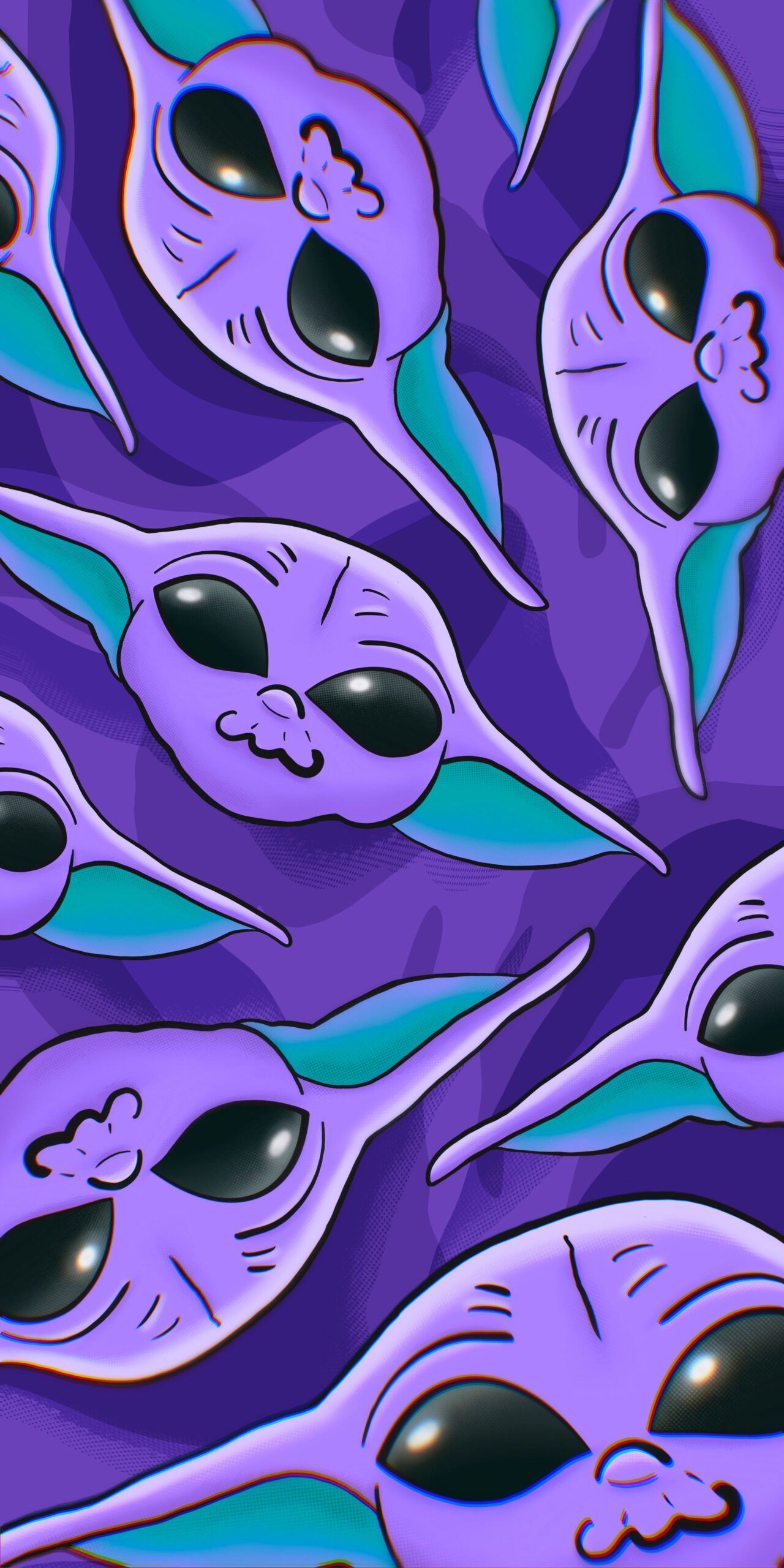1280x2560 Baby Yoda Purple Wallpaper Wars