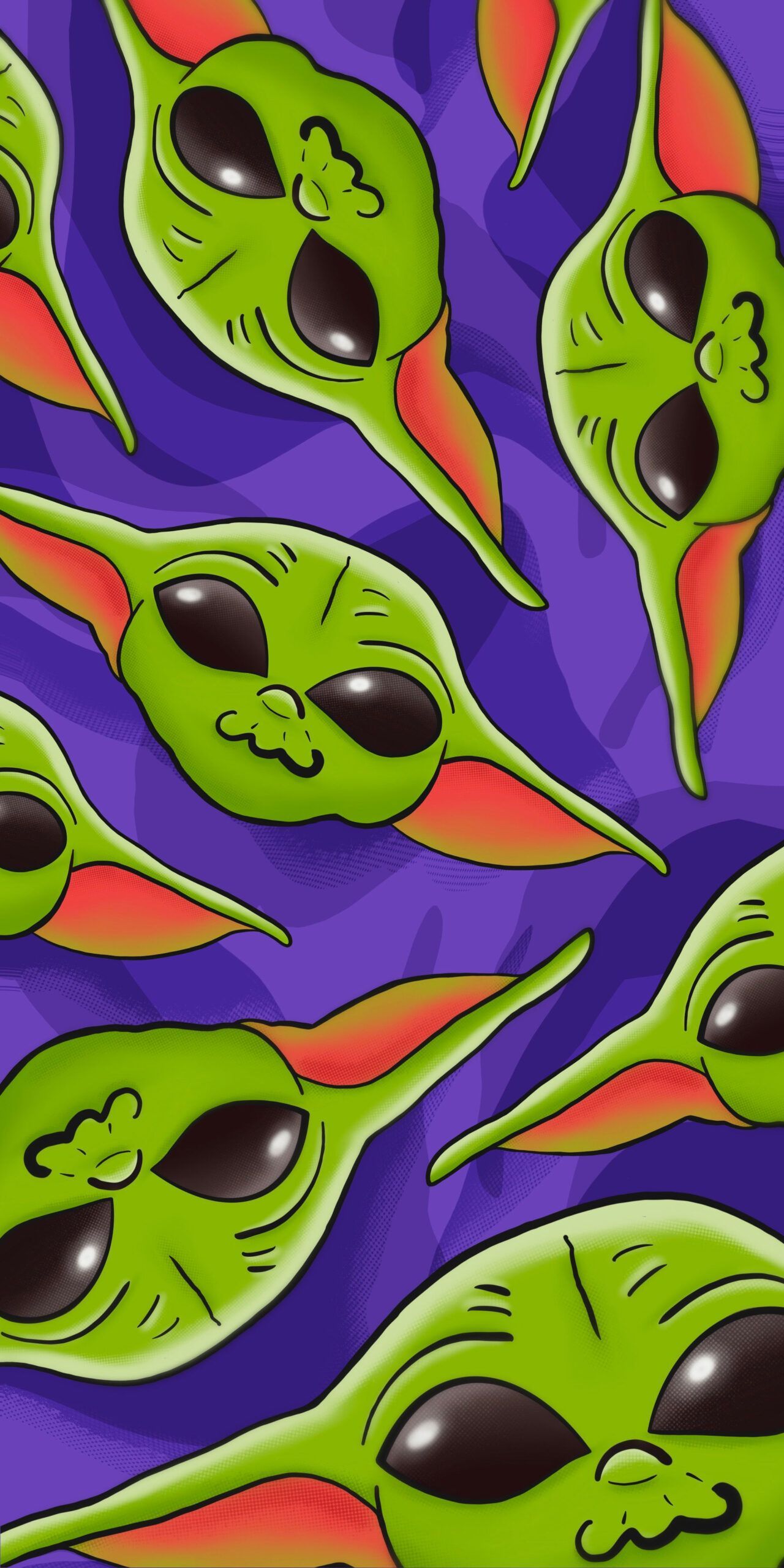 1280x2560 Baby Yoda Purple Wallpaper Wars