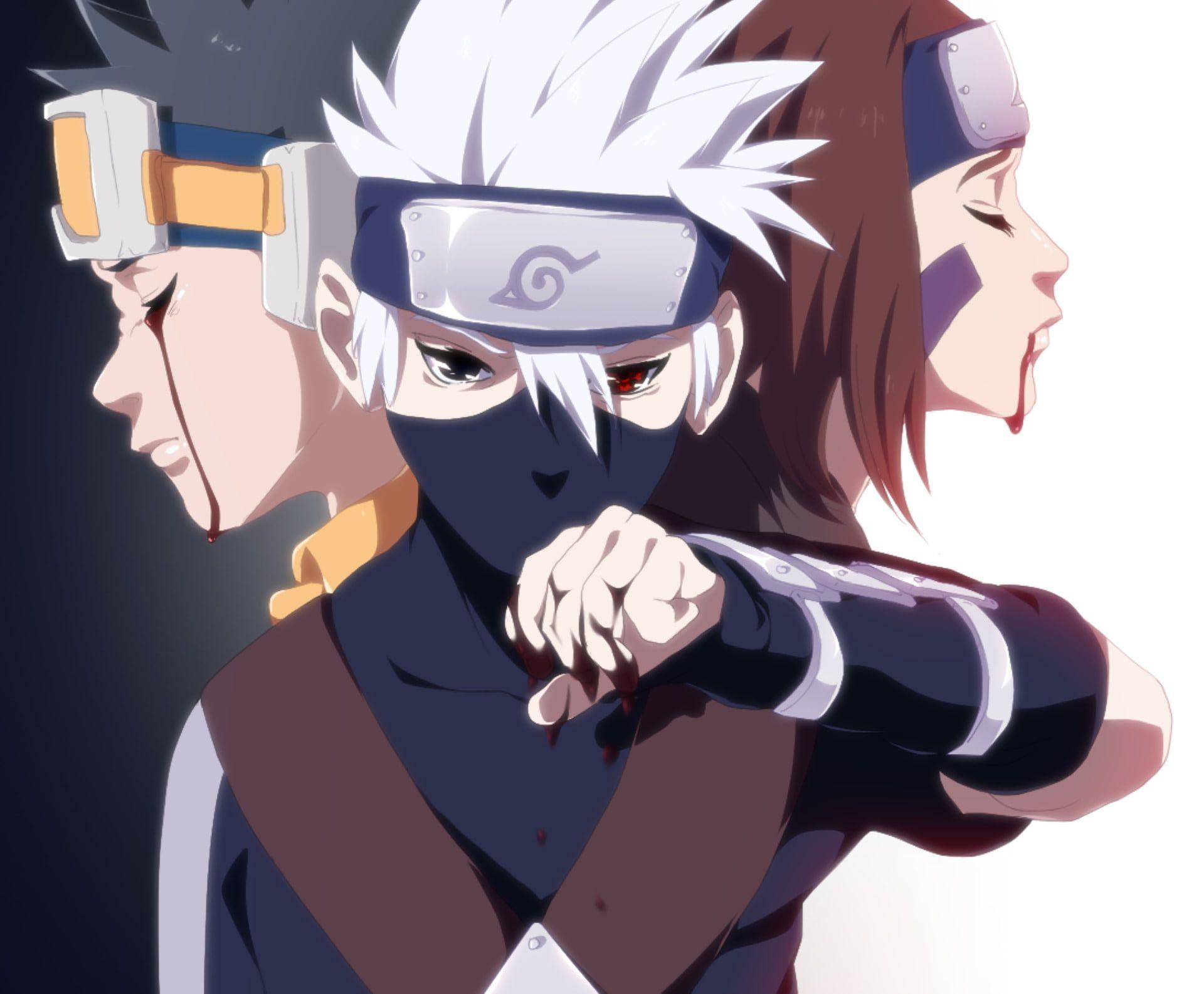 1920x1586 HD wallpaper: Anime, Naruto, Kakashi Hatake, Obito Uchiha