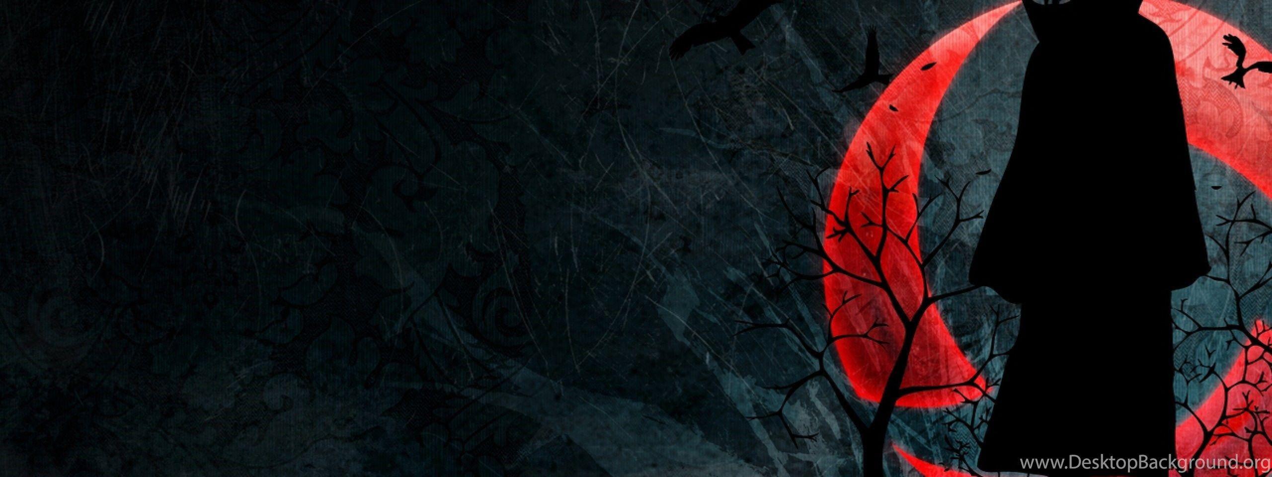 2560x960 Itachi Uchiha Naruto Sharingan Anime Manga Wallpaper