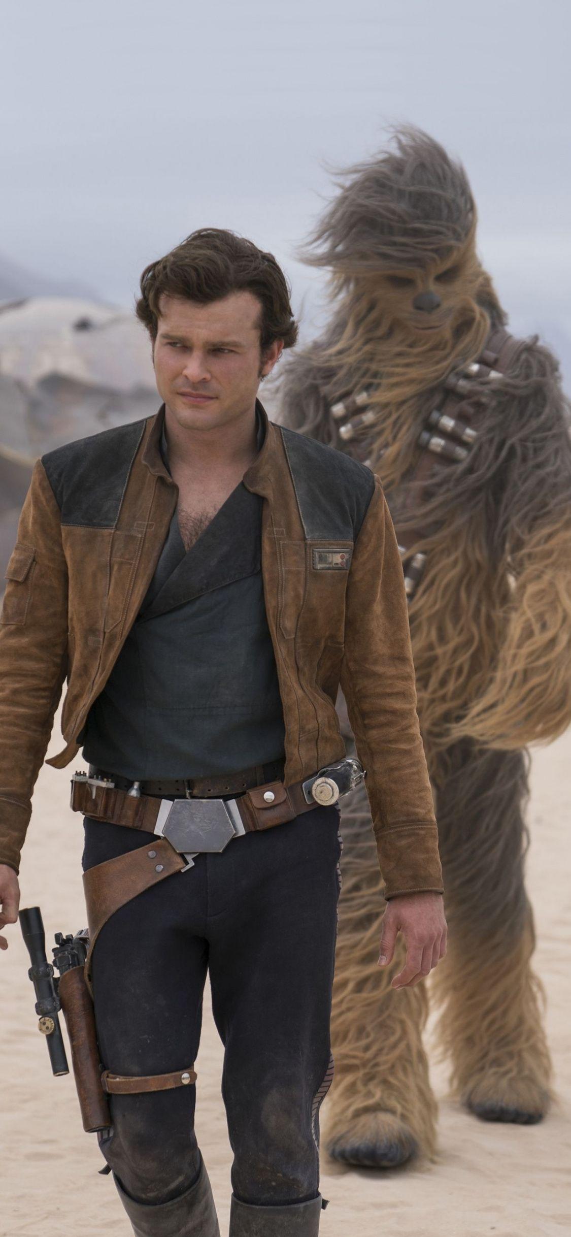 1125x2436 Download 1125x2436 wallpaper han solo and chewbacca, movie