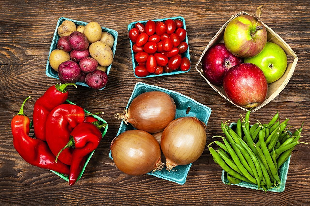 1280x853 Wallpaper Onion Potato Tomatoes Apples