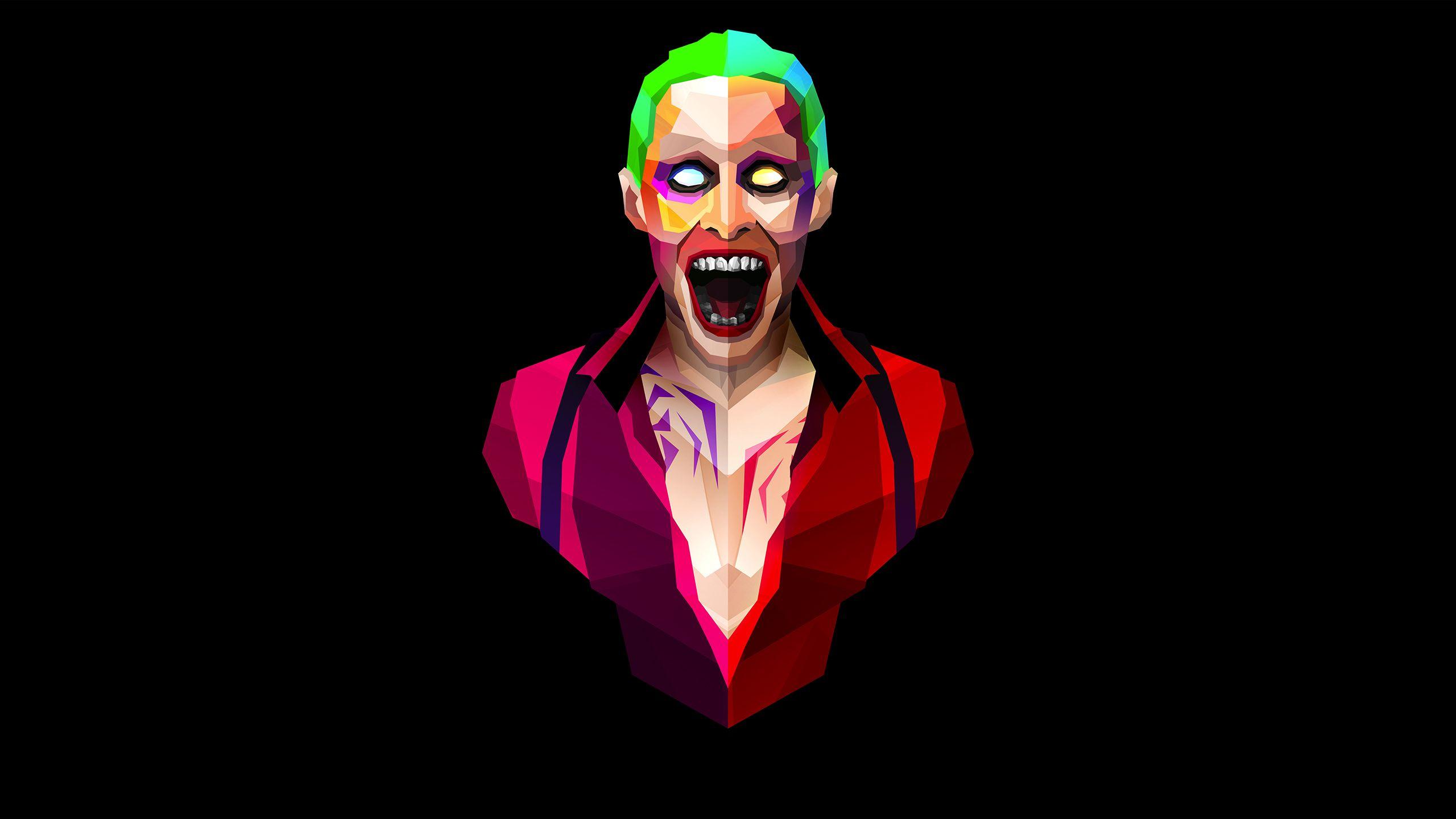 2560x1440 Wallpaper Joker, Clown, DC Comics, Minimal, Artwork, Dark, Black, HD, Black Dark,. Wallpaper For IPhone, Android, Mobile And Desktop