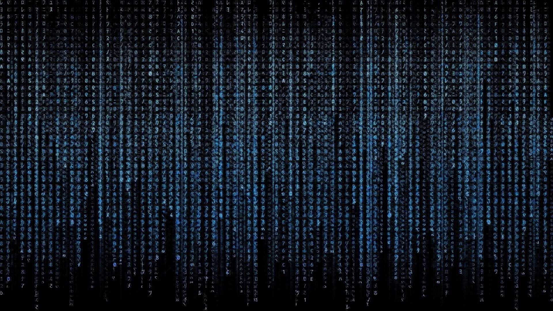 1920x1080 Blue Matrix Wallpaper