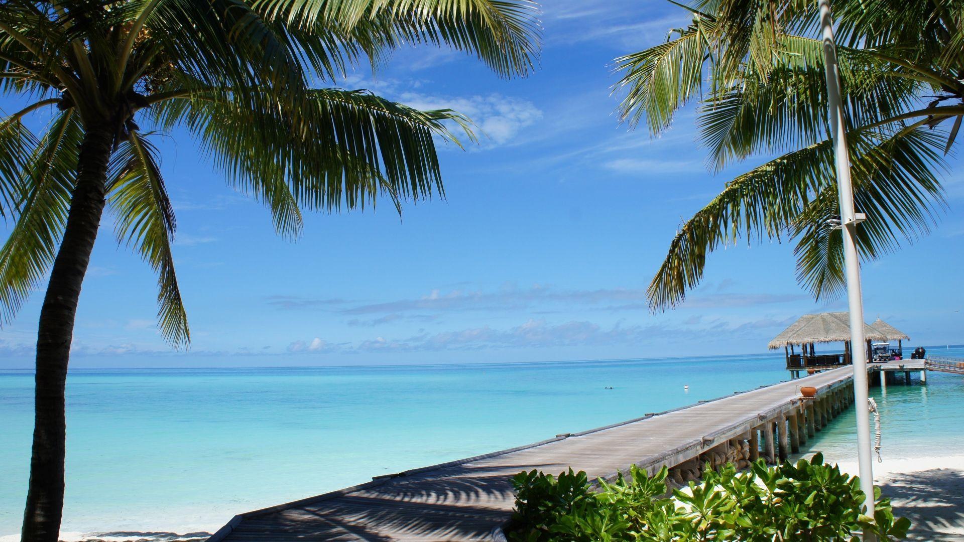 1920x1080 Download Wallpaper 1920x1080 Maldives, Tropical, Beach