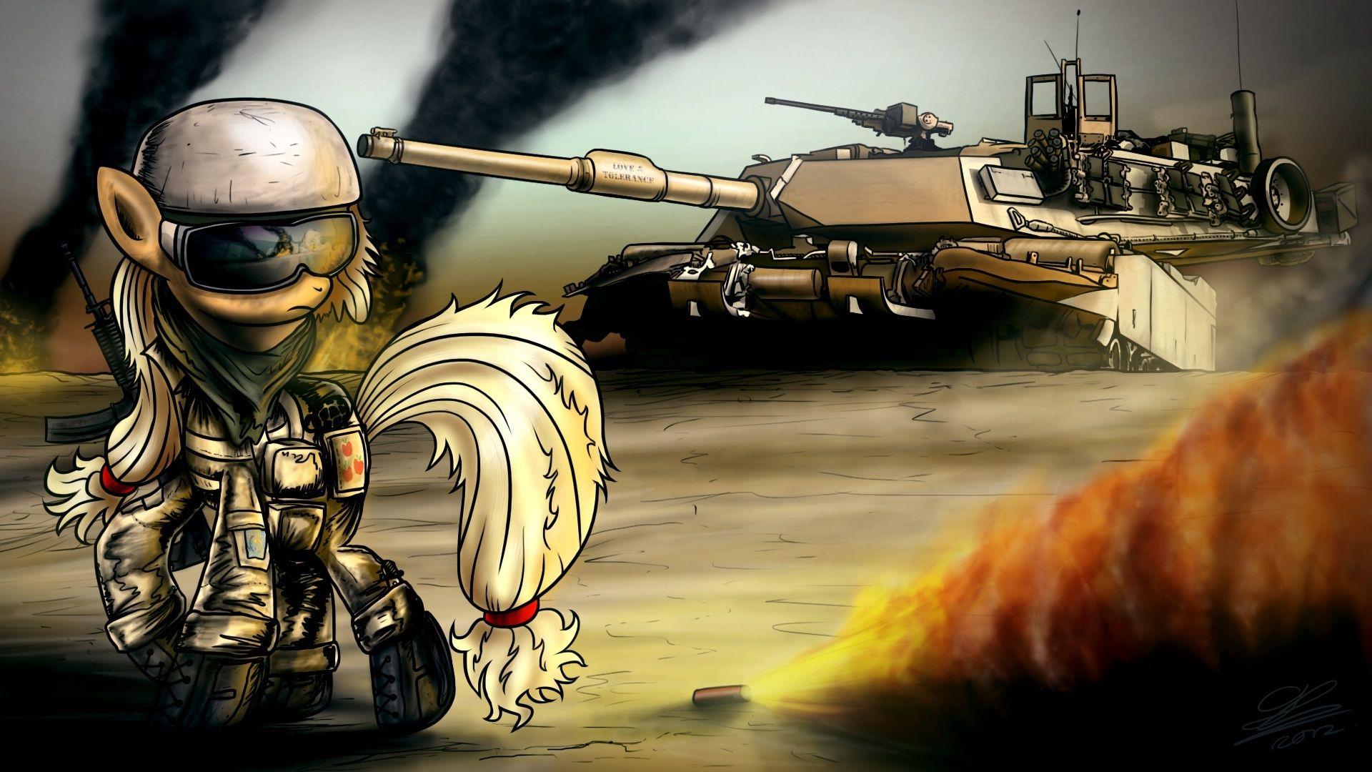 1920x1080 Photo My Little Pony tank Soldiers Cartoons military 1920x1080
