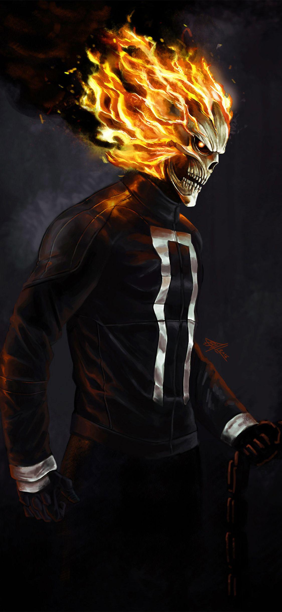 1125x2436 Ghost Rider 4k Art iPhone XS, iPhone 10, iPhone X HD