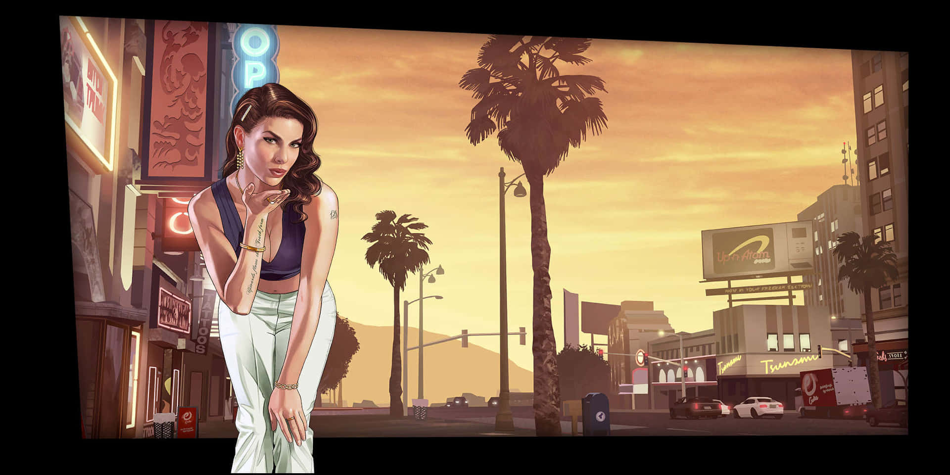 1920x960 Download Gta Background Grand Theft Auto Five Girl Loading Screen Background