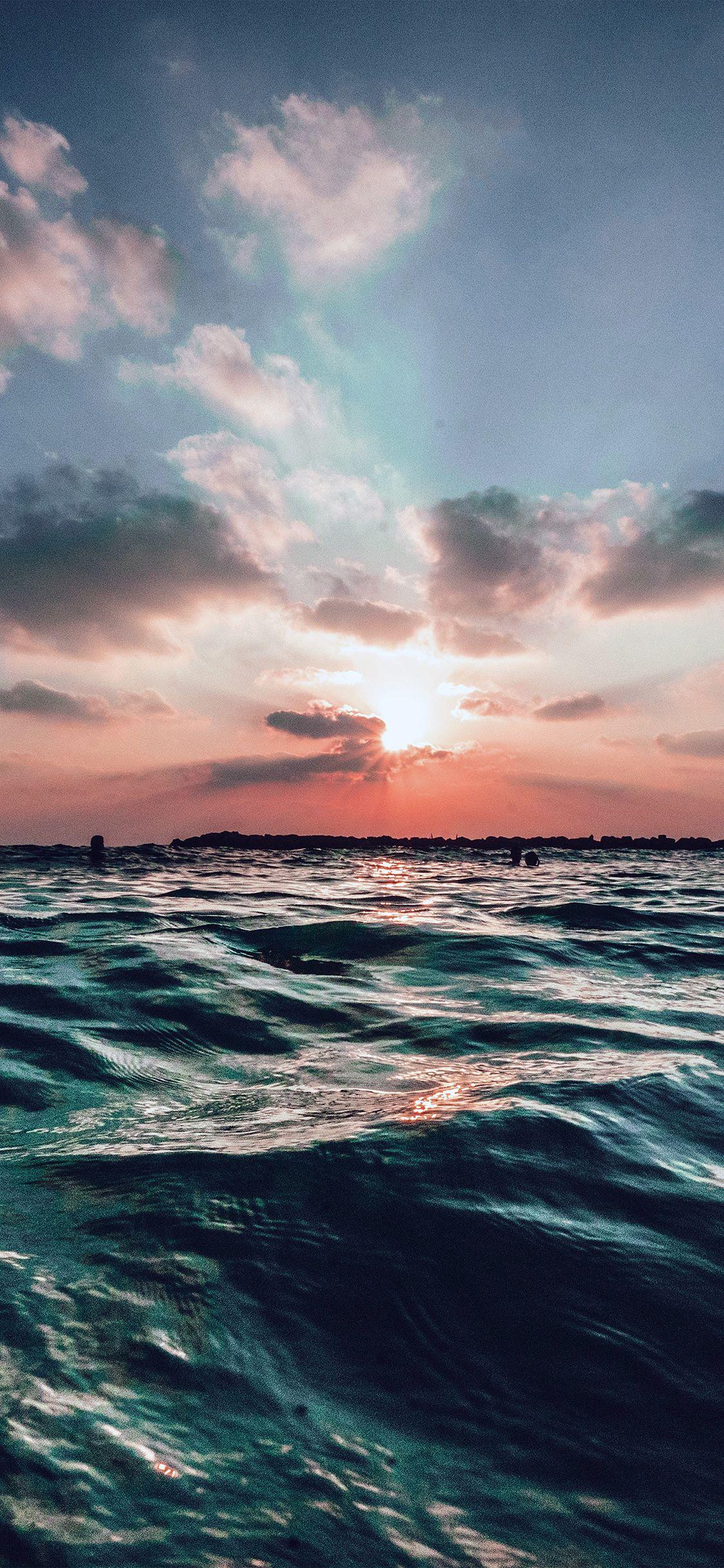 1125x2436 iPhone 8 wallpaper. sunset sea sky