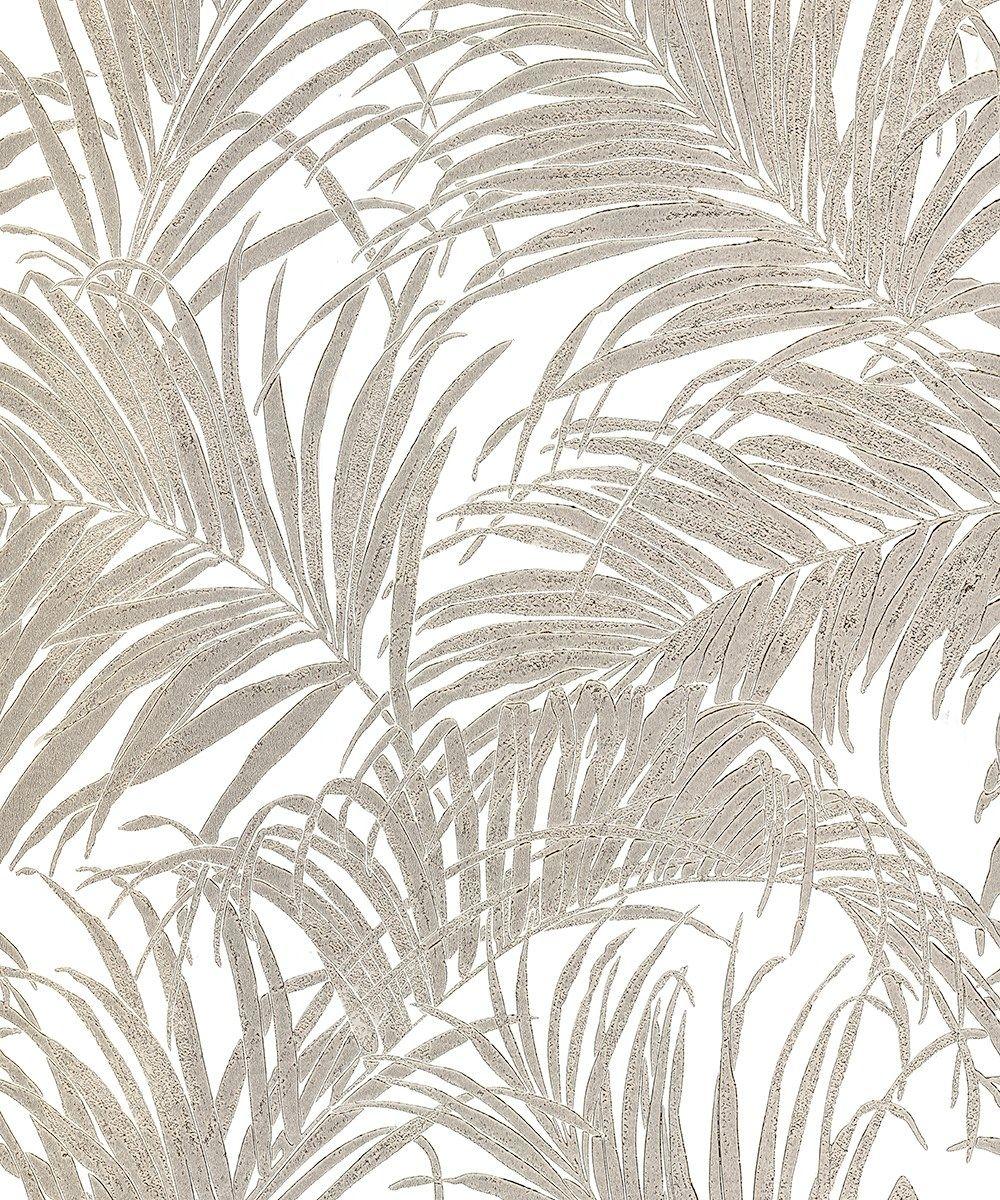 1000x1200 Kiss Foil Palm Leaf Cream Gold Wallpaper
