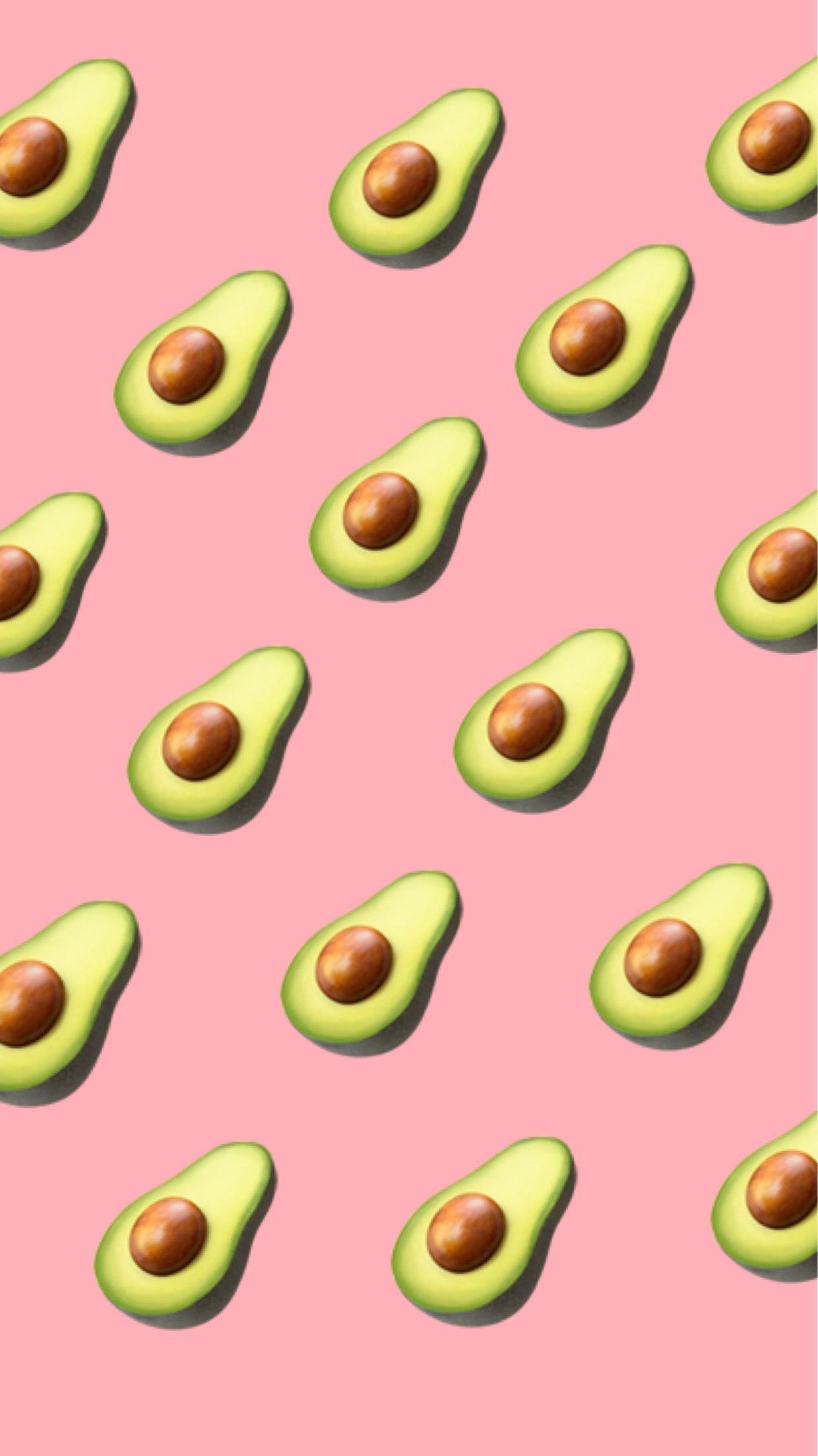 Free Vector  Half avocados background vector