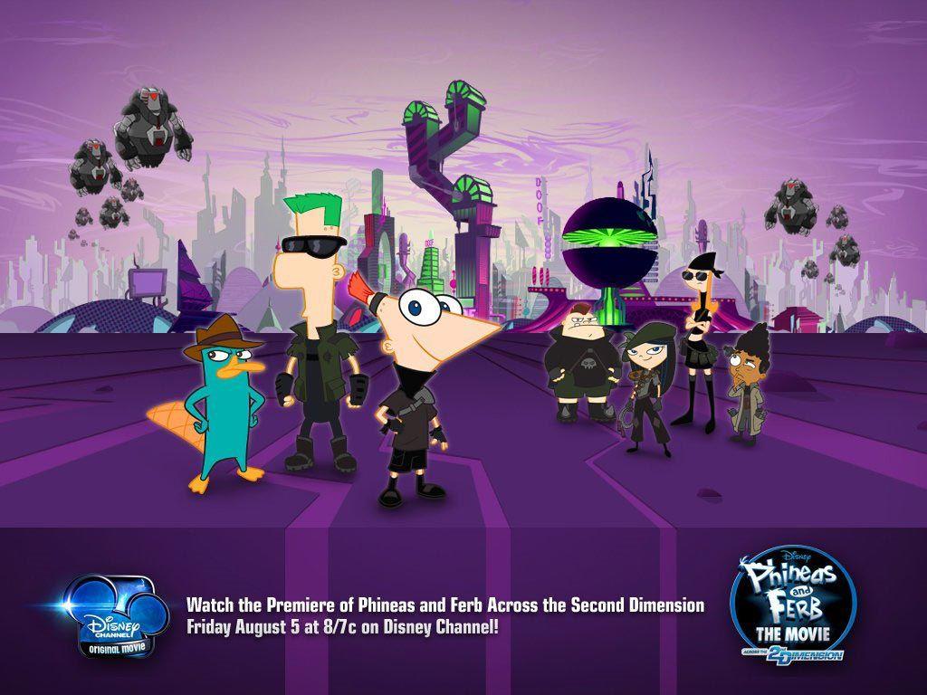 1024x768 Phineas and Ferb Movie and Ferb Wallpaper