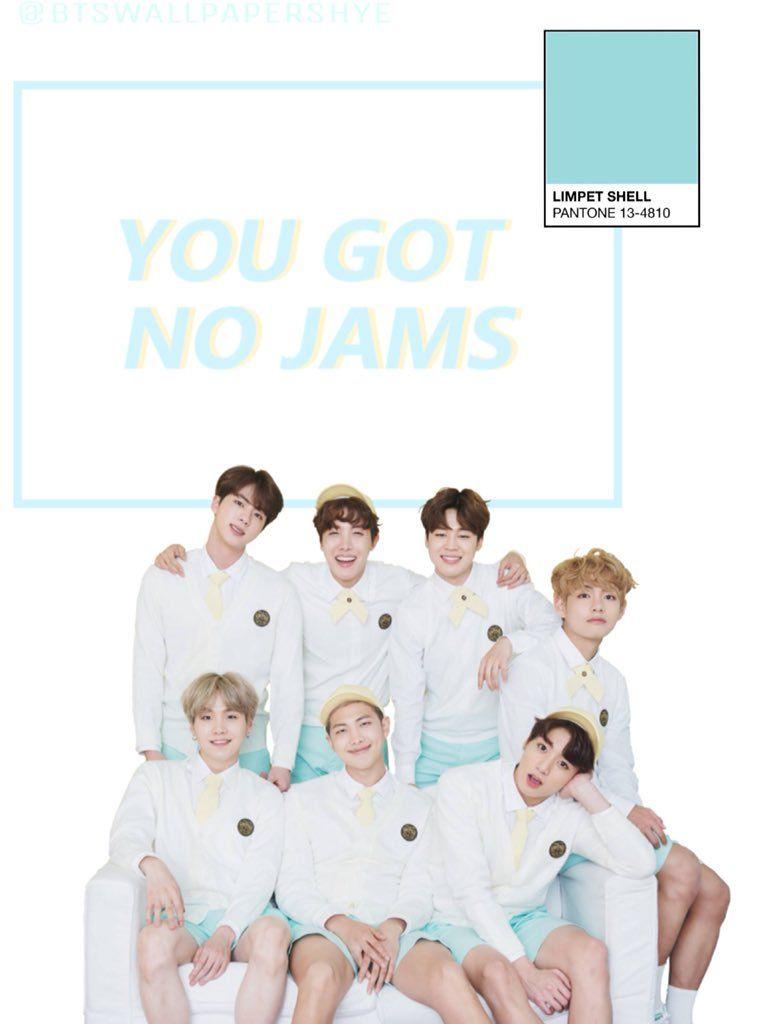 768x1024 BTS IPad Phone Aesthetic Blue Wallpaper
