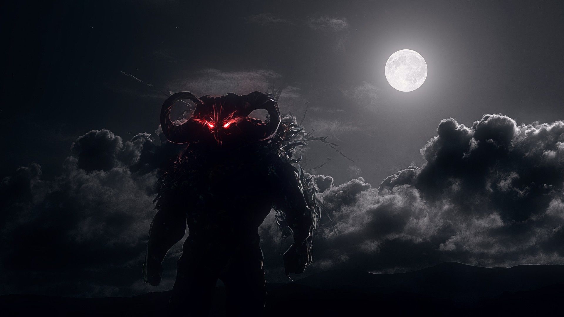 1920x1080 Kaileena's Glowing Red Eyes HD Wallpaper