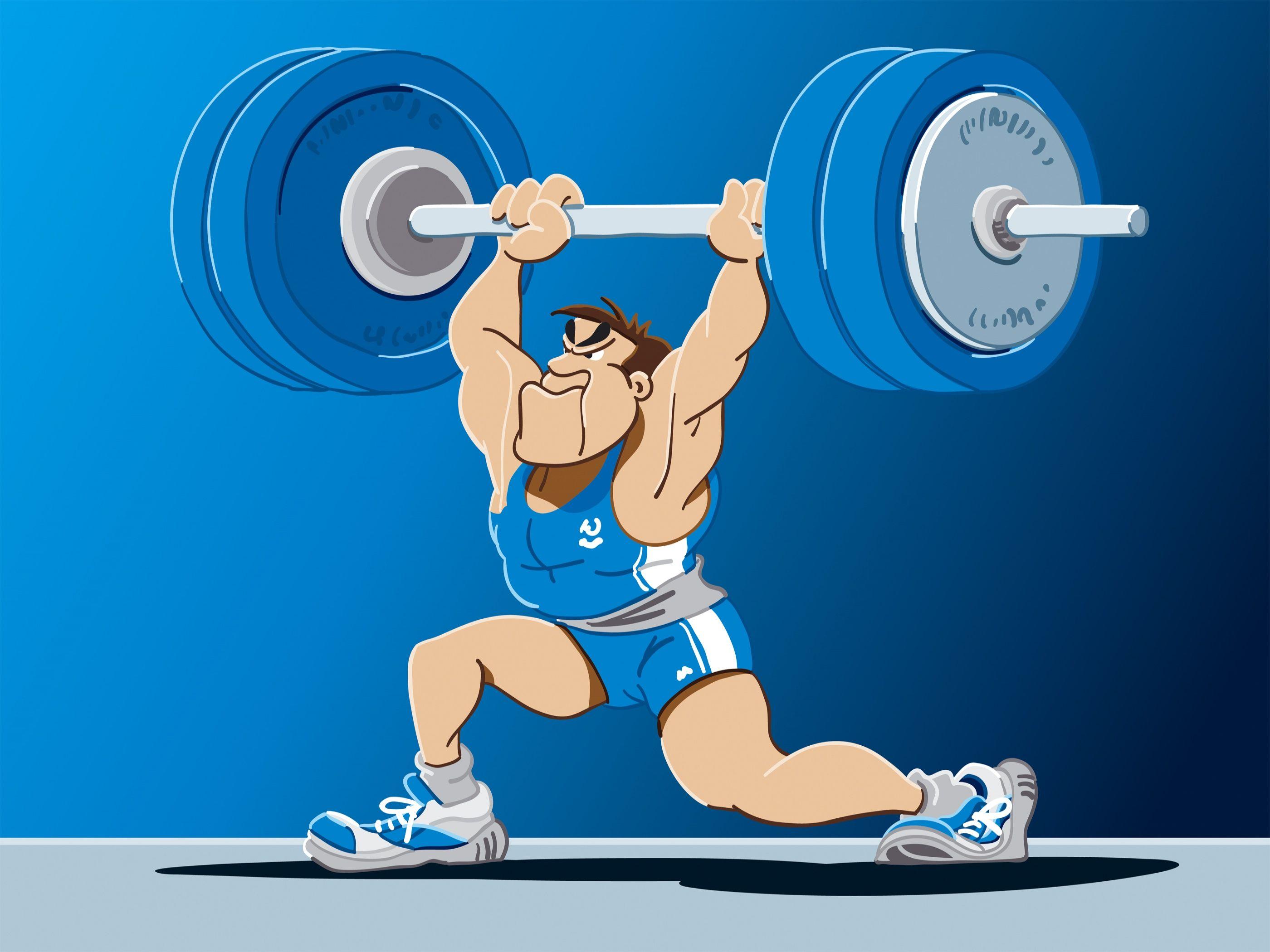 2800x2100 Funny Weight Lifting Illustration Desktop Wallpaper