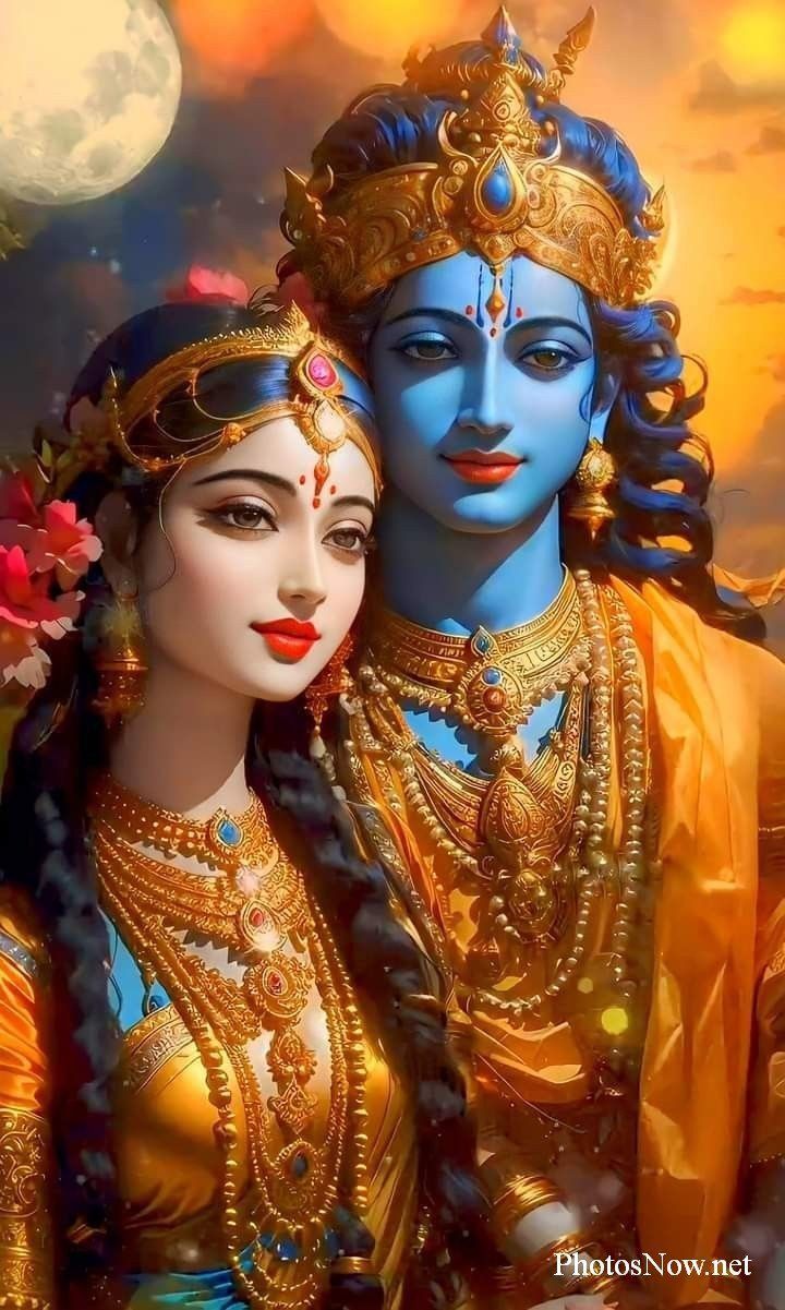 720x1201 Romantic Radha Krishna Image