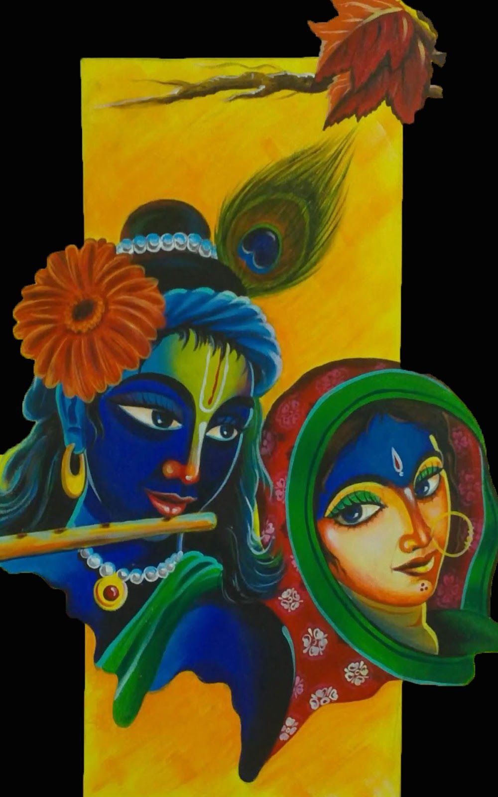 1000x1600 Krishna Painting Wallpaper