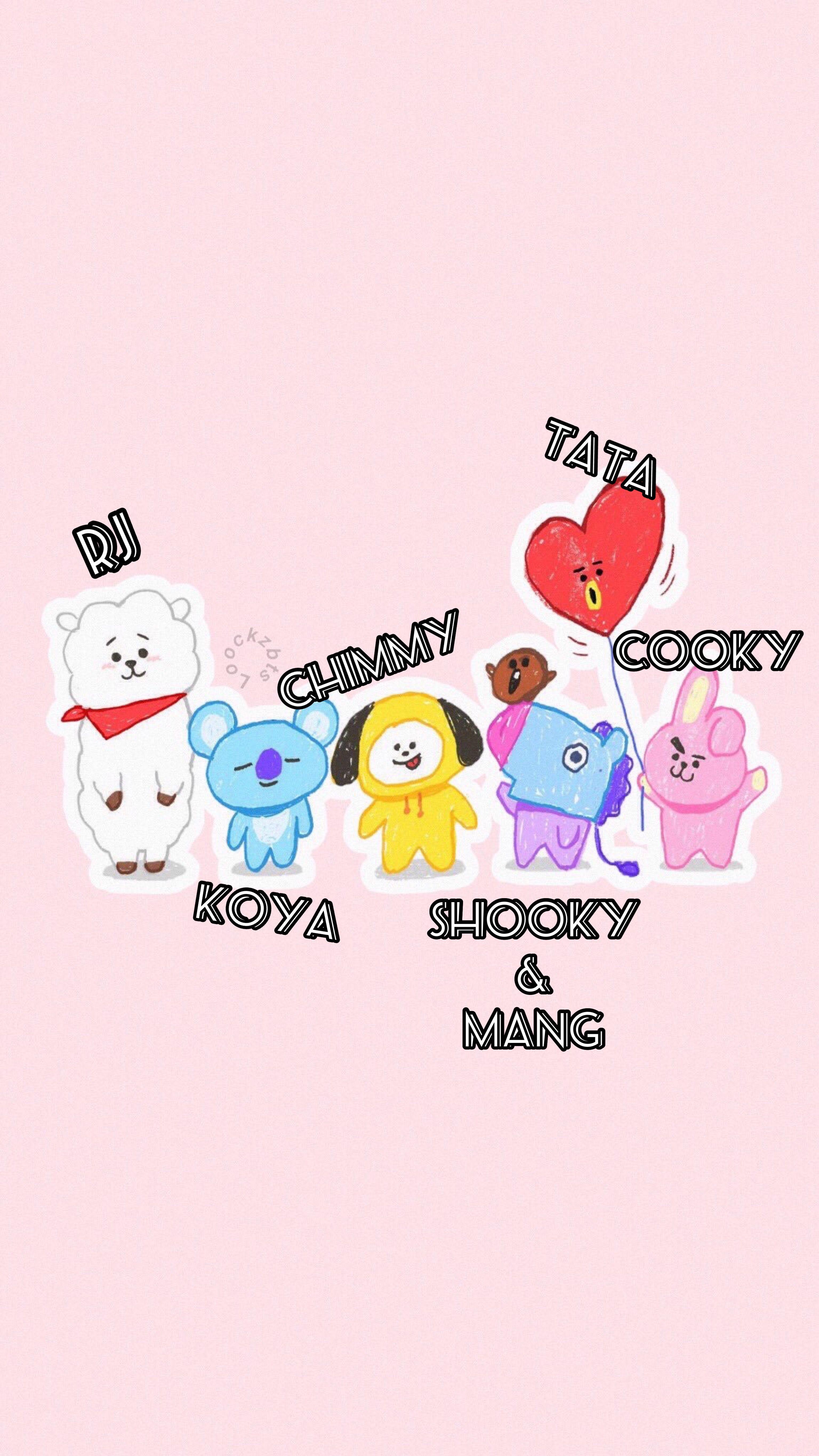 3072x5460 The cute little creatures BT21 from BTS. BTS Fanart in 2019