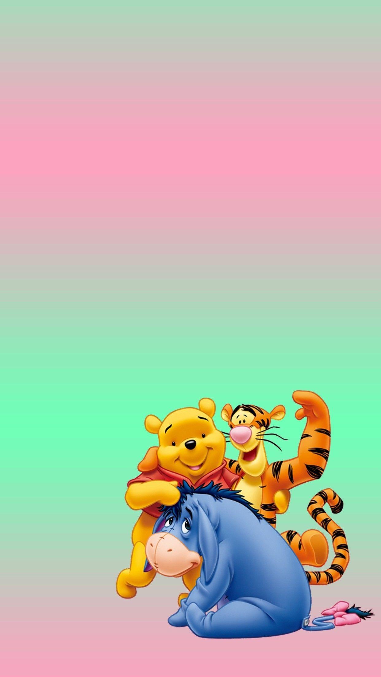 1242x2208 Winnie the Pooh Christmas Wallpaper
