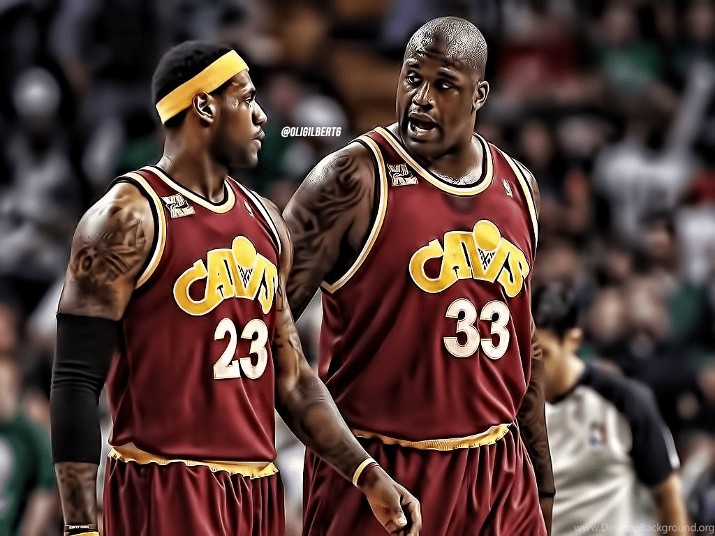 1024x768 LeBron James & Shaquille O'Neal Cleveland Streetball Desktop