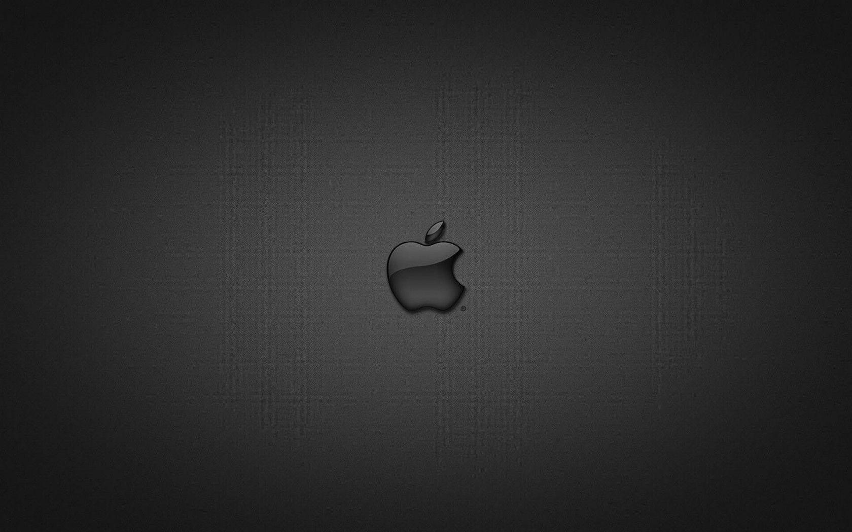 1680x1050 Apple in Glass Black Wallpaper