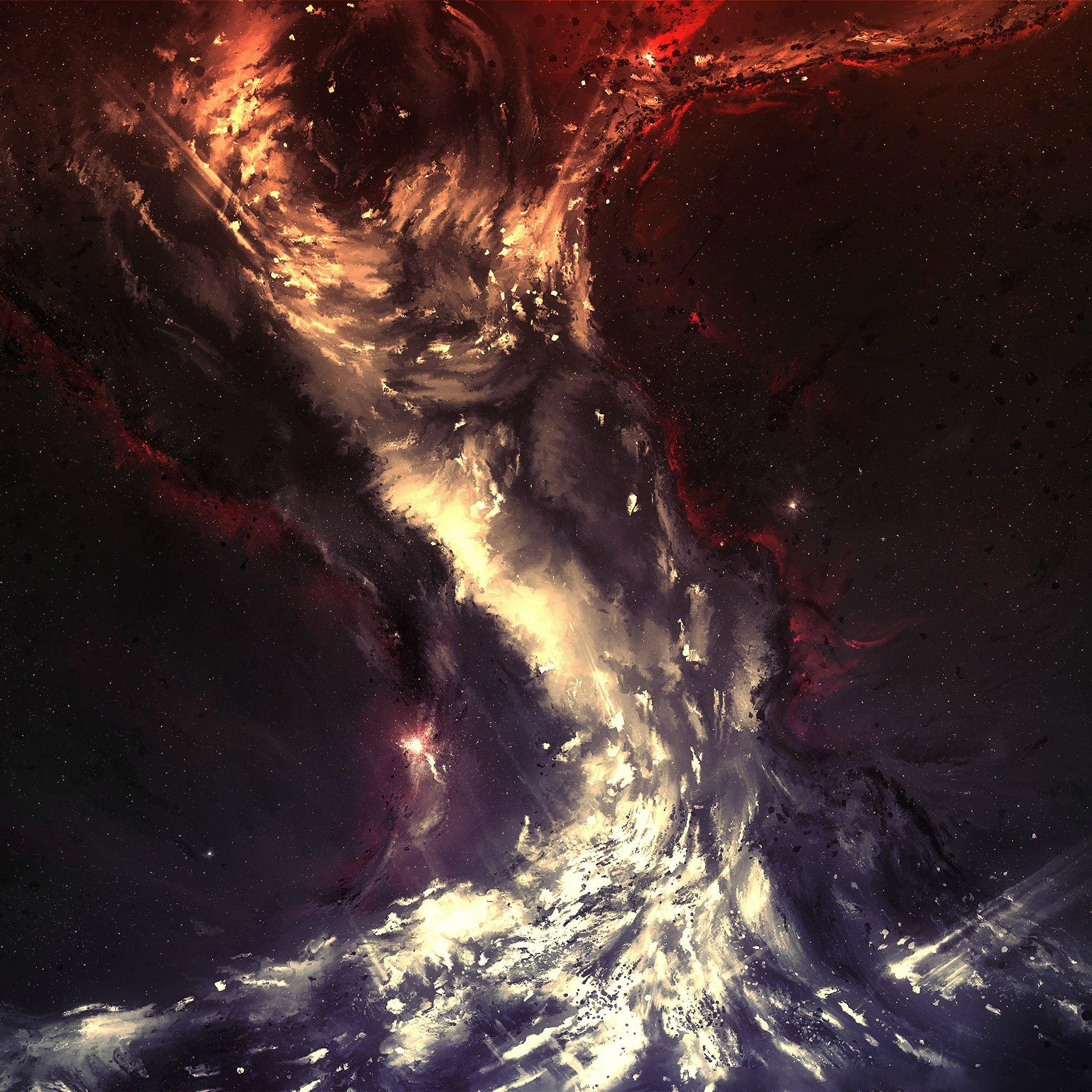 2048x2048 Art Painting Illust Art Hurricane Abstract iPad Air