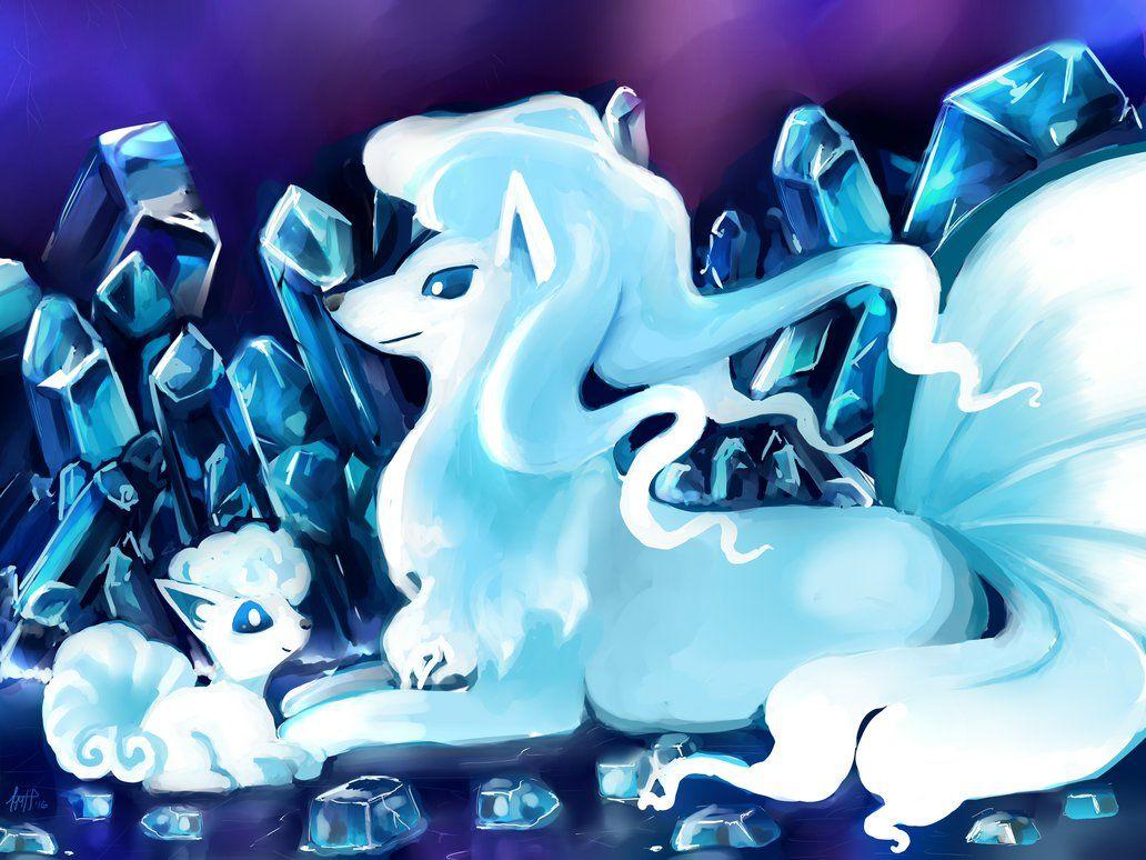 1032x774 Ninetales and Vulpix ice alola version POKEMON