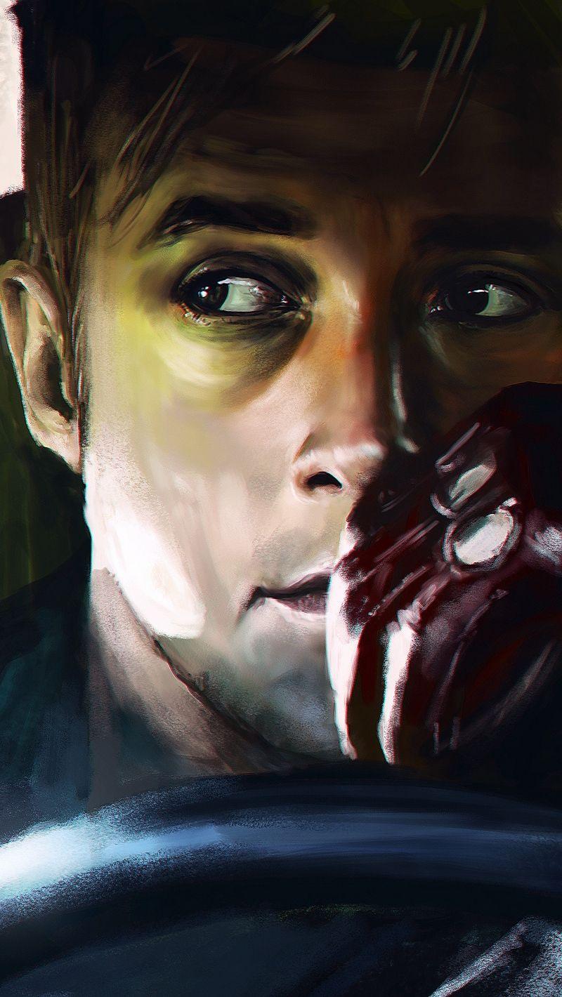 800x1420 Download wallpaper 800x1420 drive, ryan gosling, driver, art