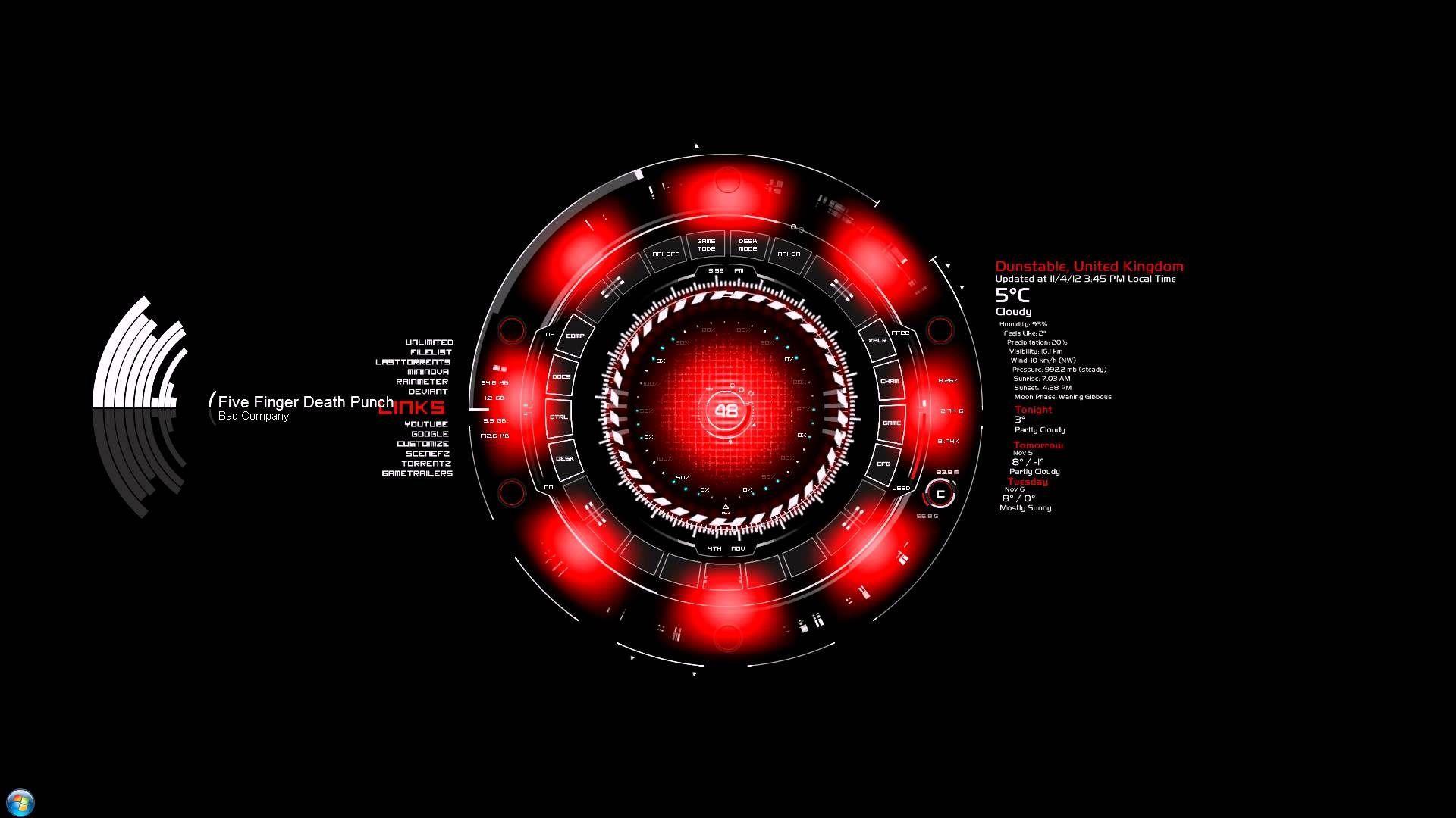 1920x1080 Ironman Arc Reactor Image