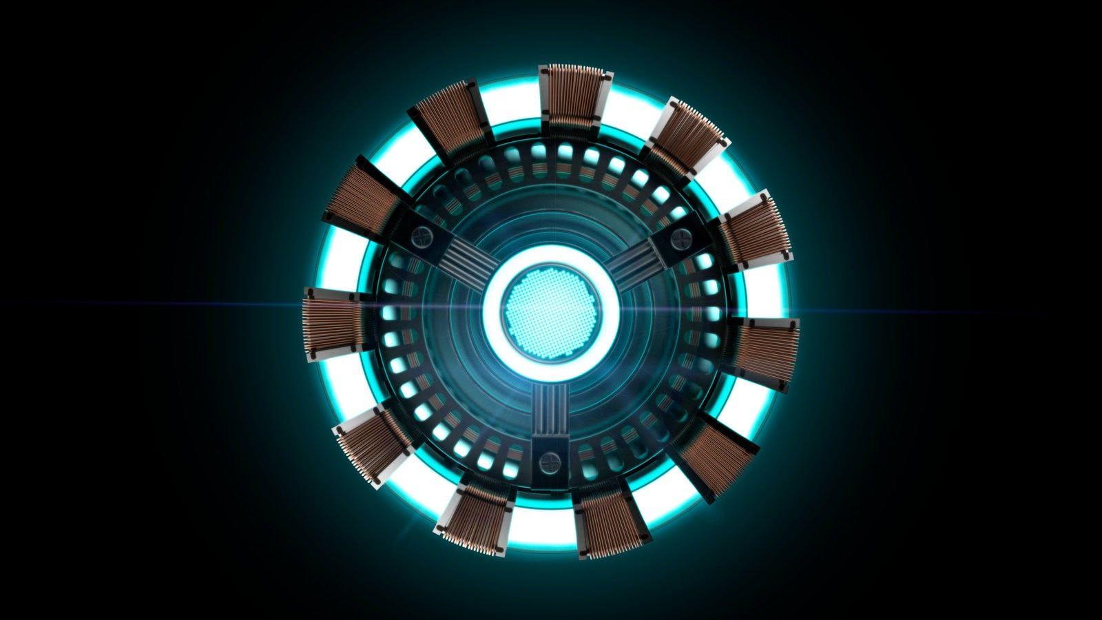 1600x900 Round blue and brown light fixture, Iron Man, Arc Reactor
