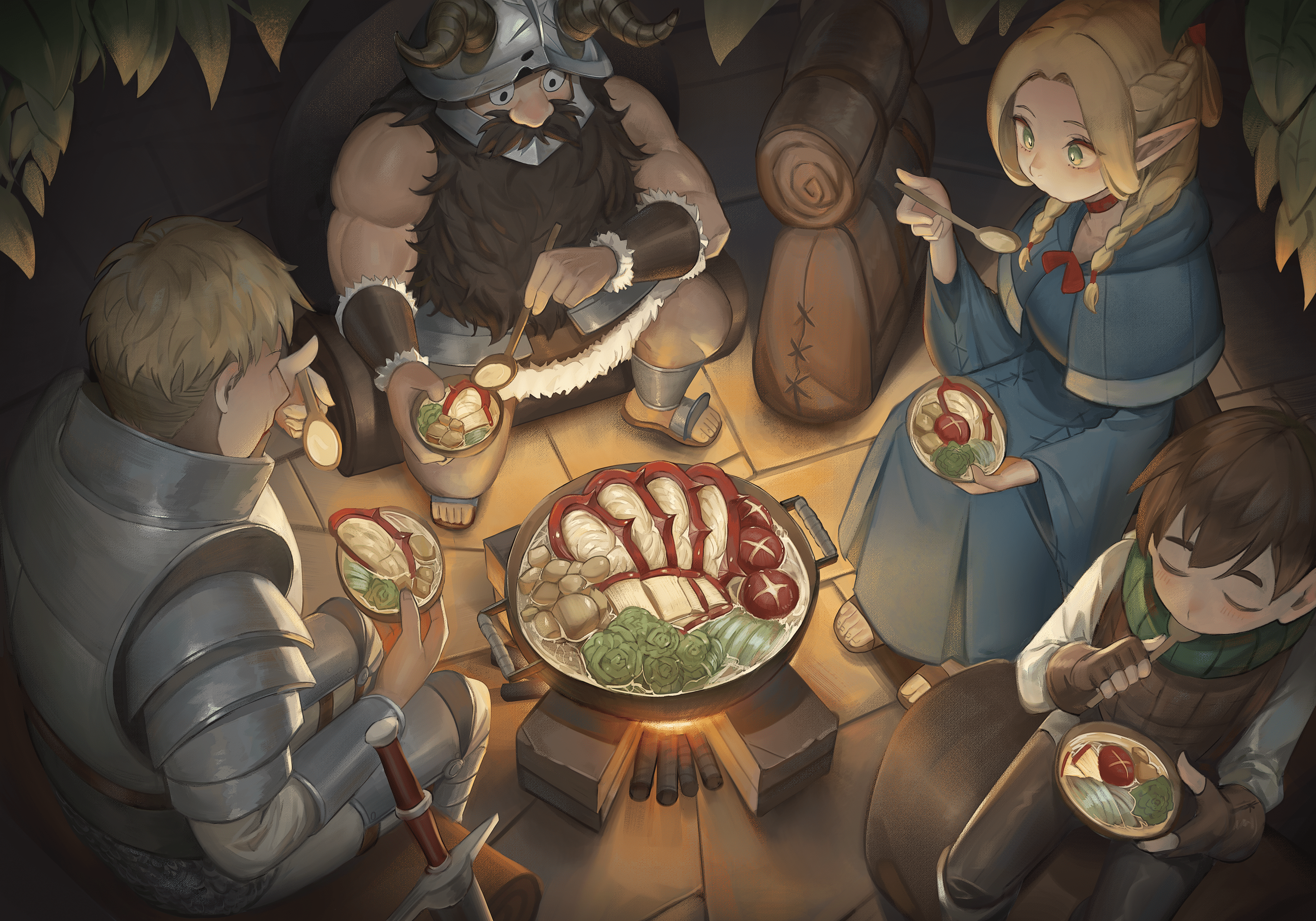 3000x2100 Delicious In Dungeon Wallpaper