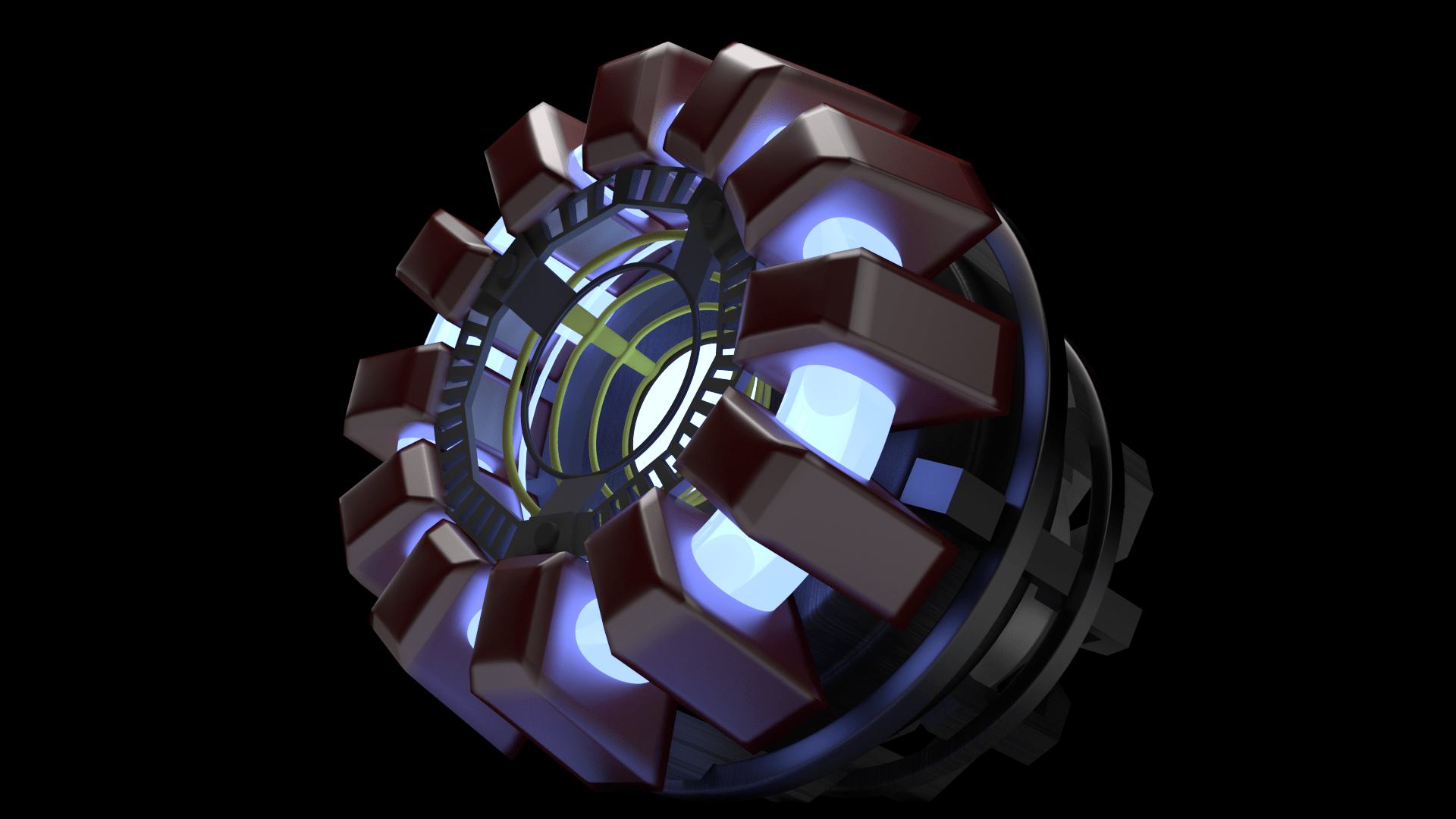 1920x1080 Full HD Arc Reactor Iron Man Background