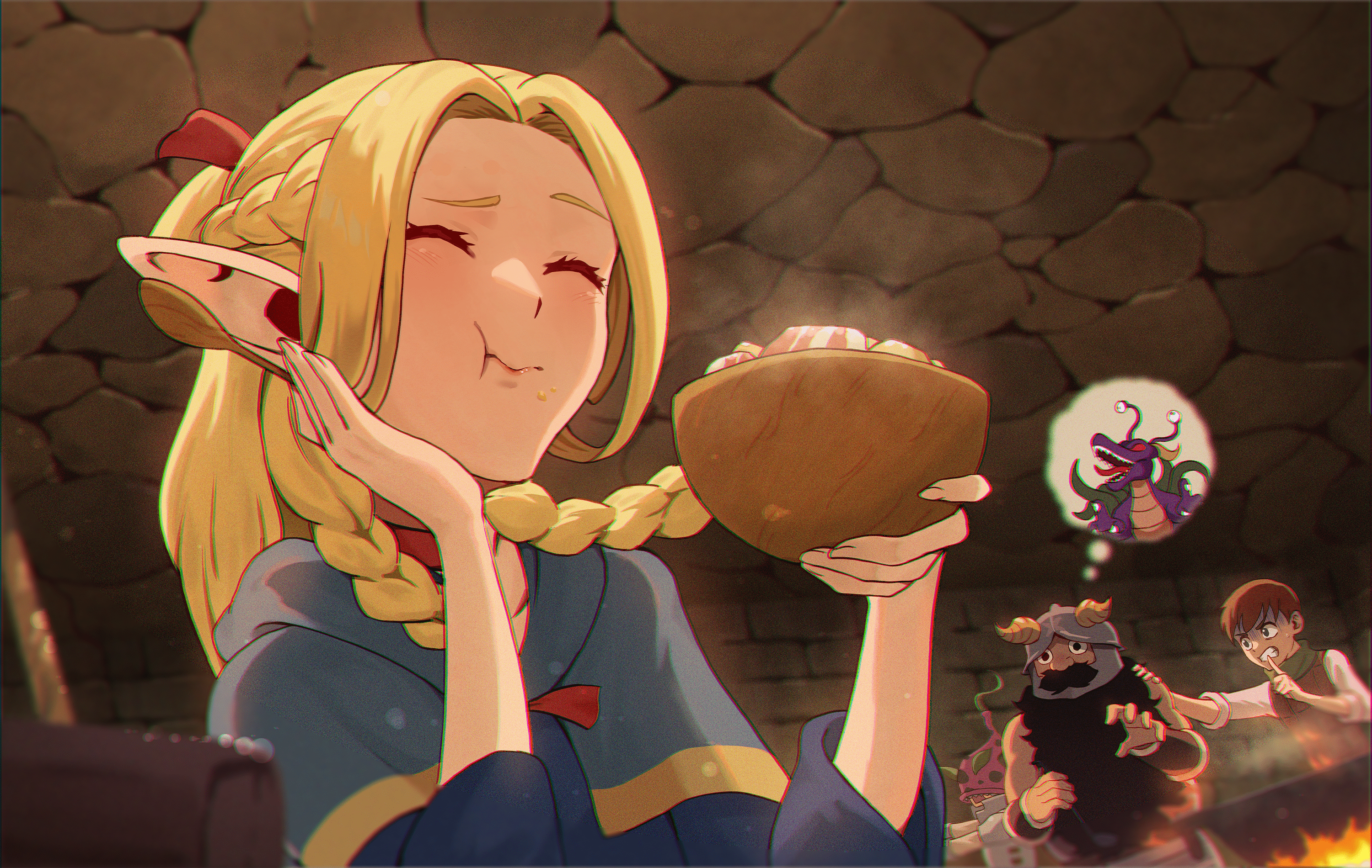 3000x1900 Delicious In Dungeon Wallpaper
