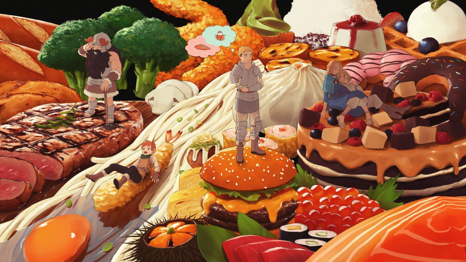 1920x1080 Delicious In Dungeon Wallpaper
