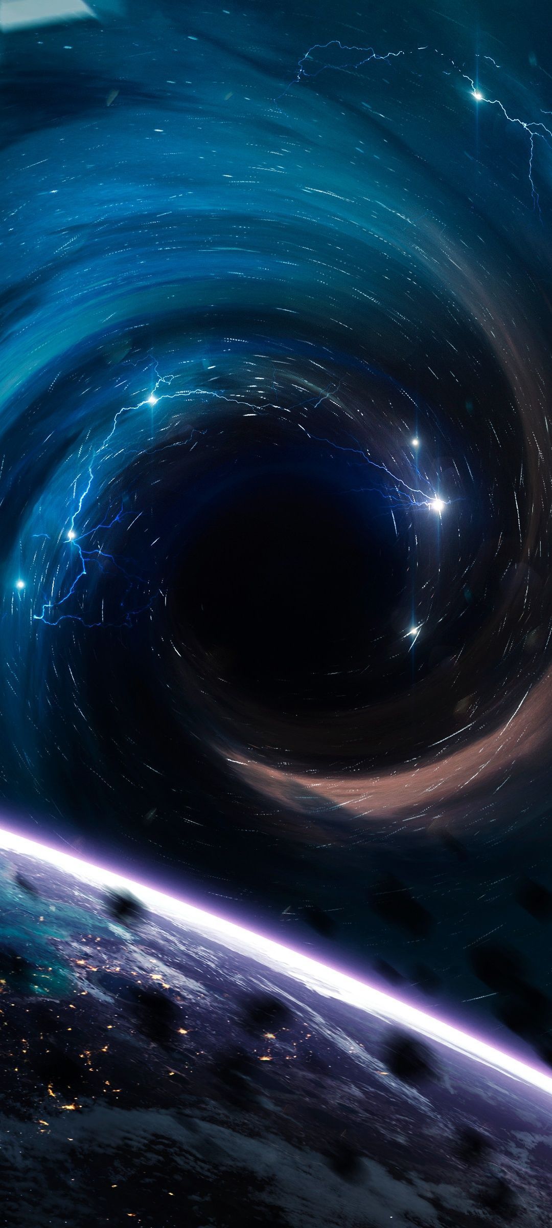 1080x2400 Black Hole Mobile Wallpaper