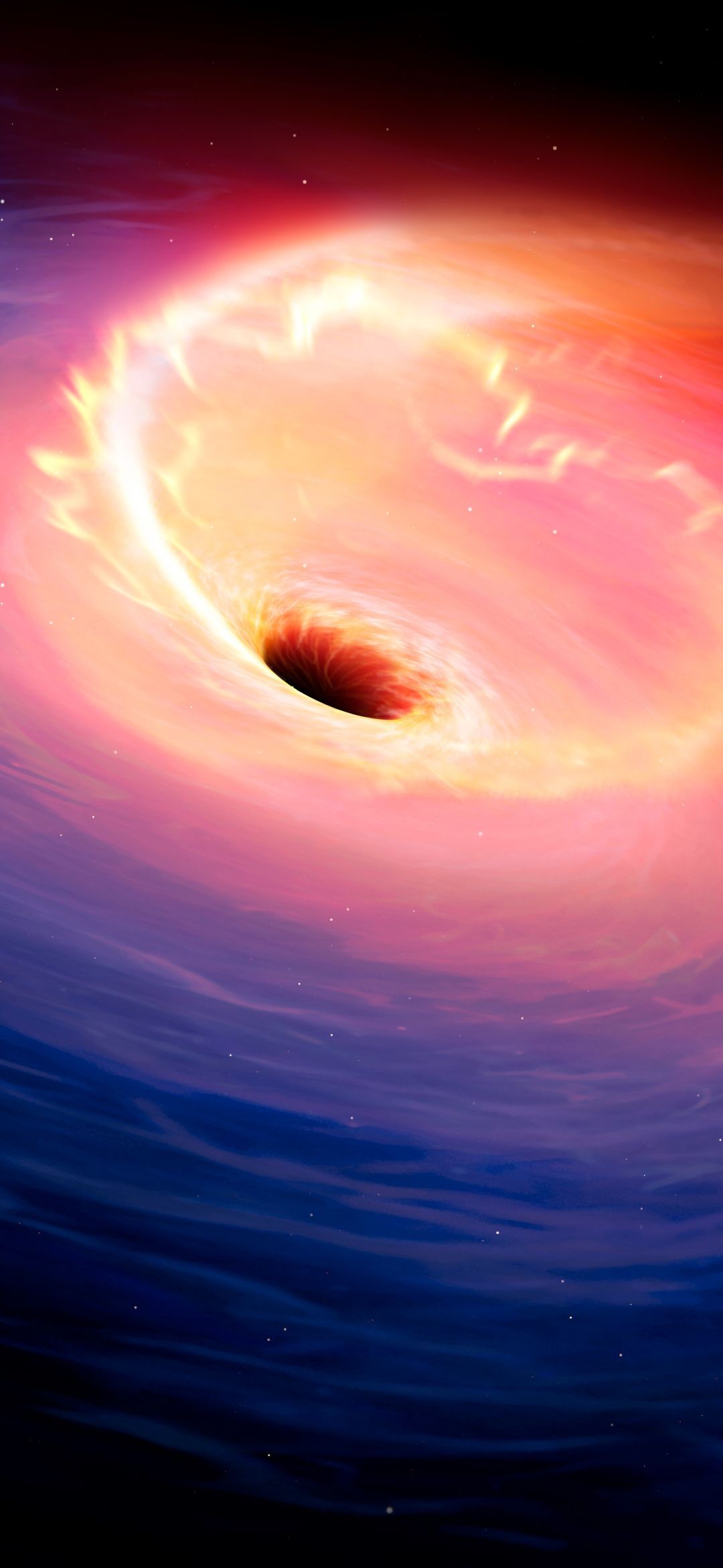 1080x2340 Black Hole wallpaper for mobile phone