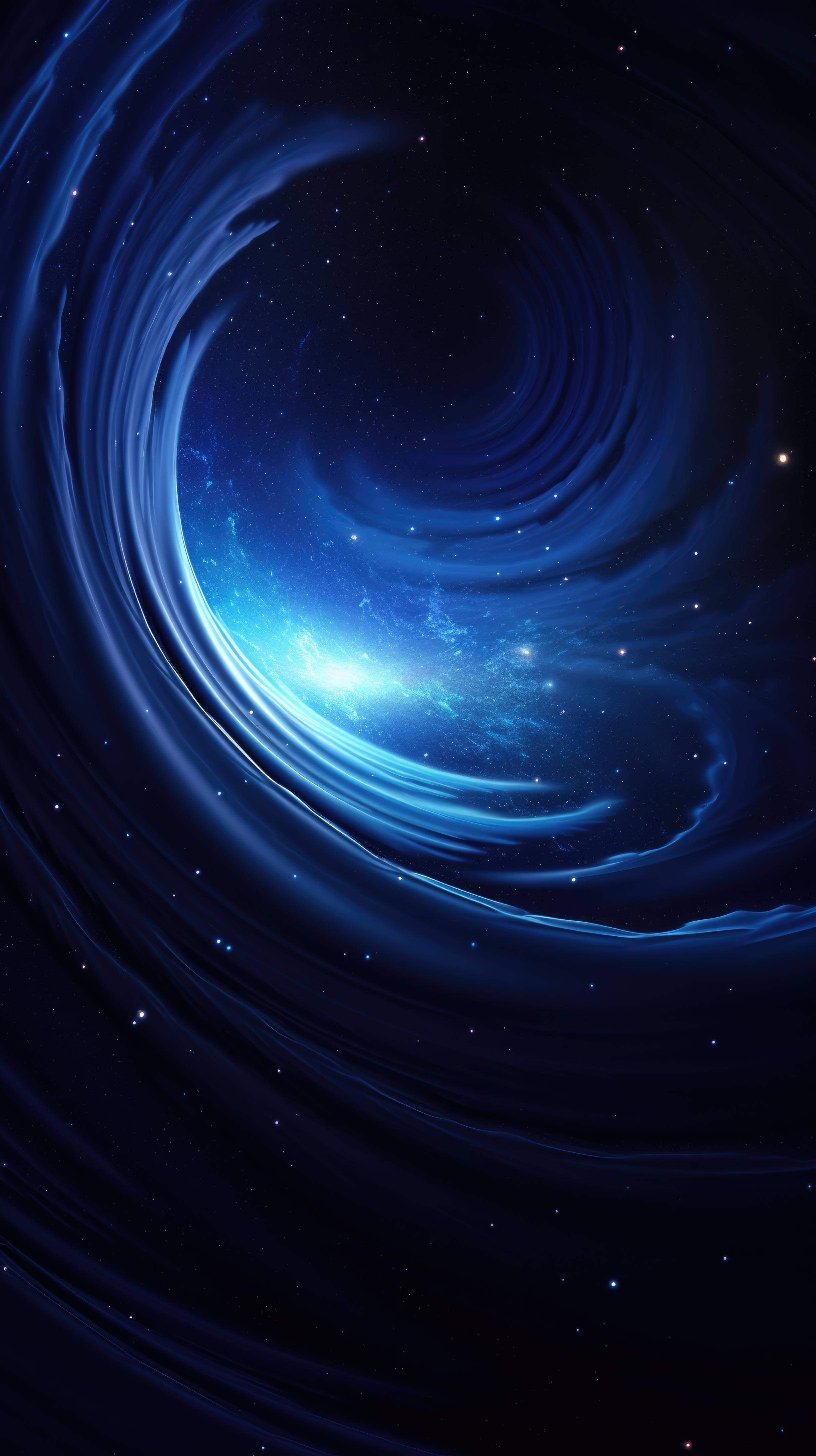 2448x4368 minimalist quasar against a dark sky