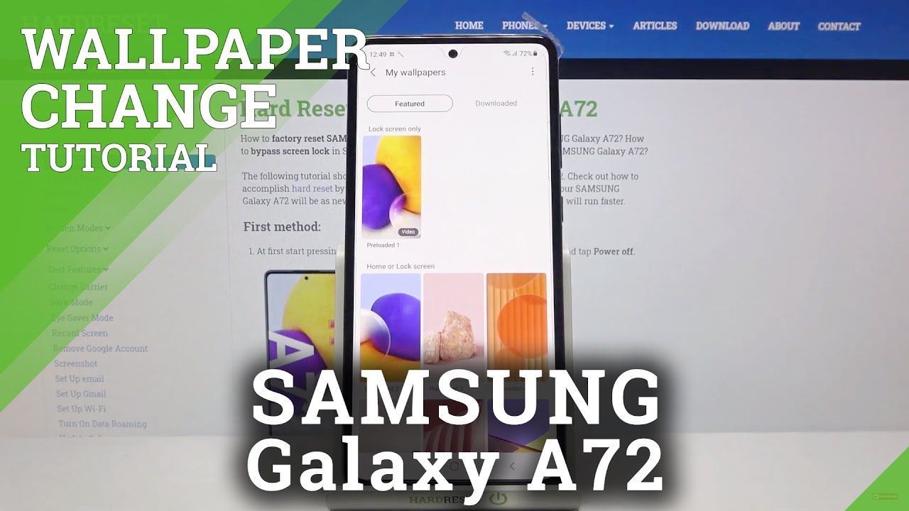 1280x720 How to Change Wallpaper in SAMSUNG Galaxy A72