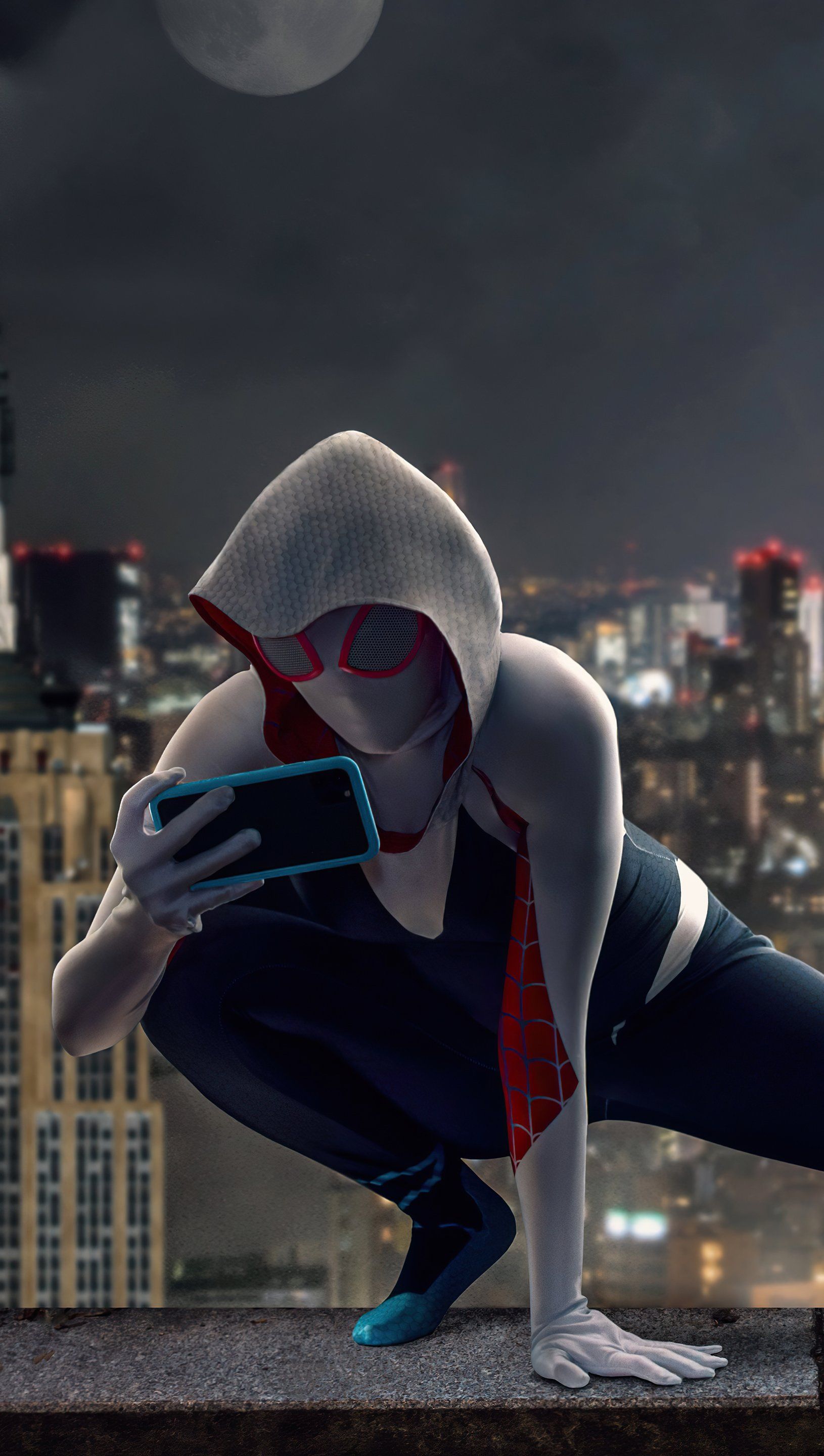 1630x2880 Gwen Spider Man Wallpaper