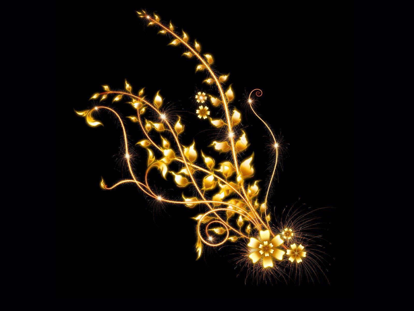 1600x1200 Black and Gold HD Wallpaper
