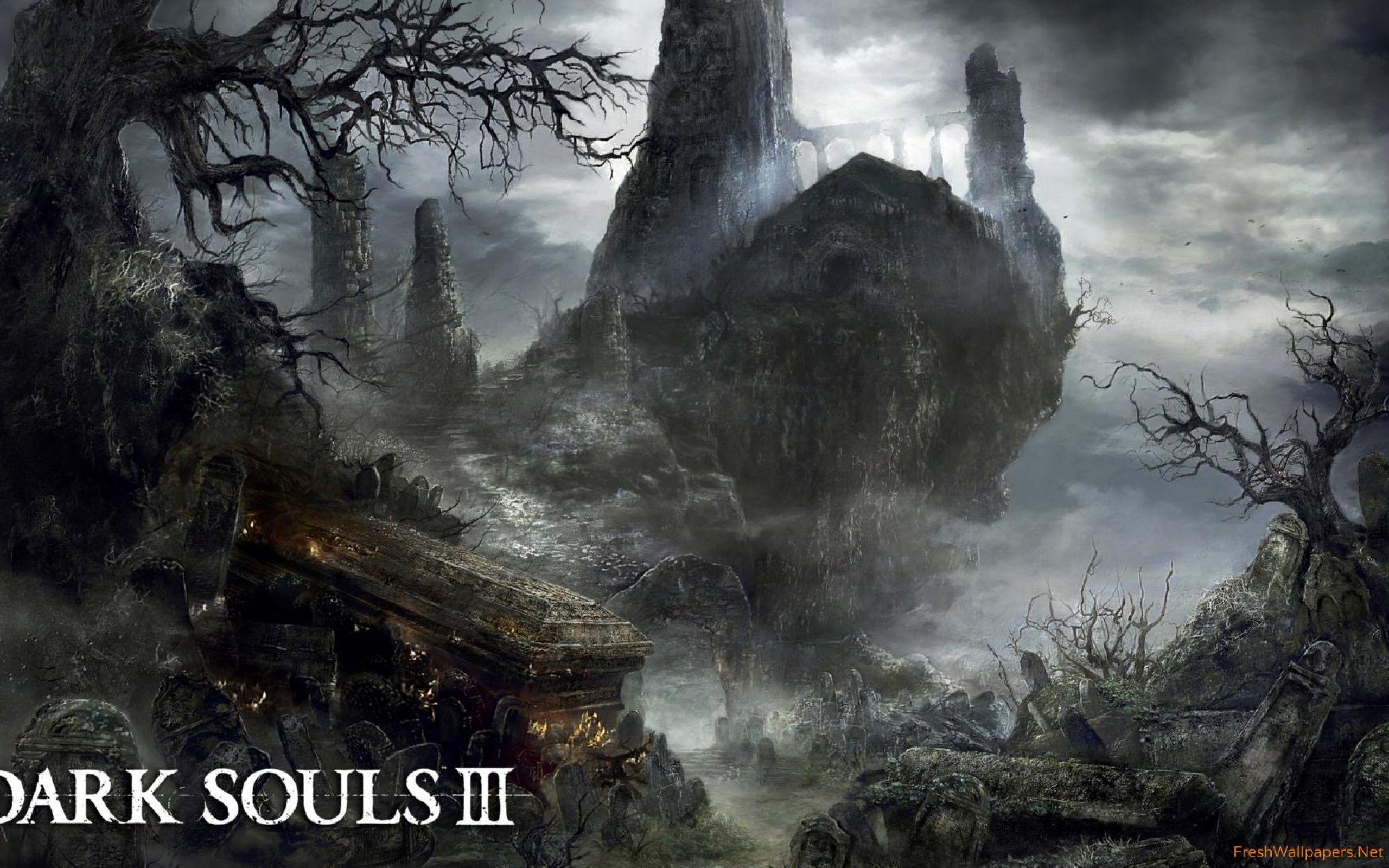 2560x1600 Abandoned cemetery in Dark Souls III wallpaper