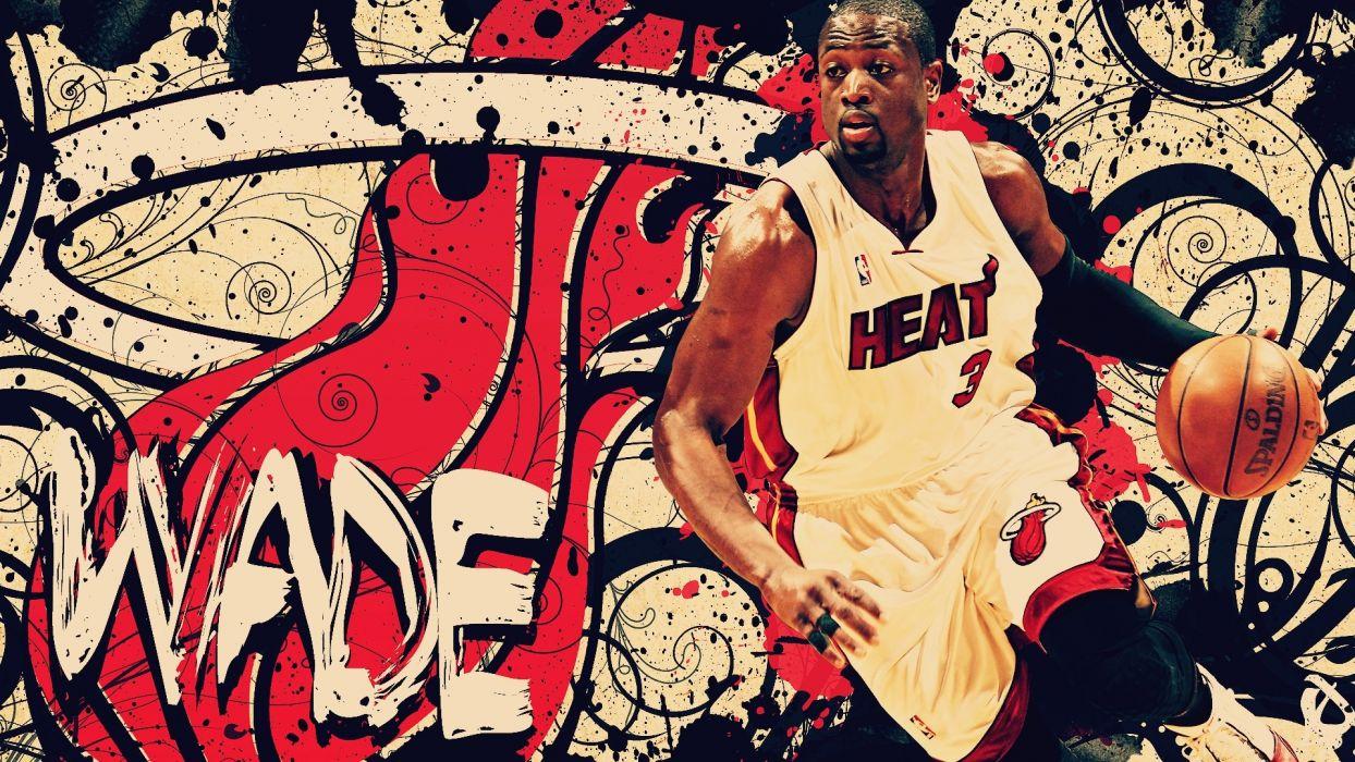 1244x700 Abstract nba basketball dwyane wade miami heat wallpaper