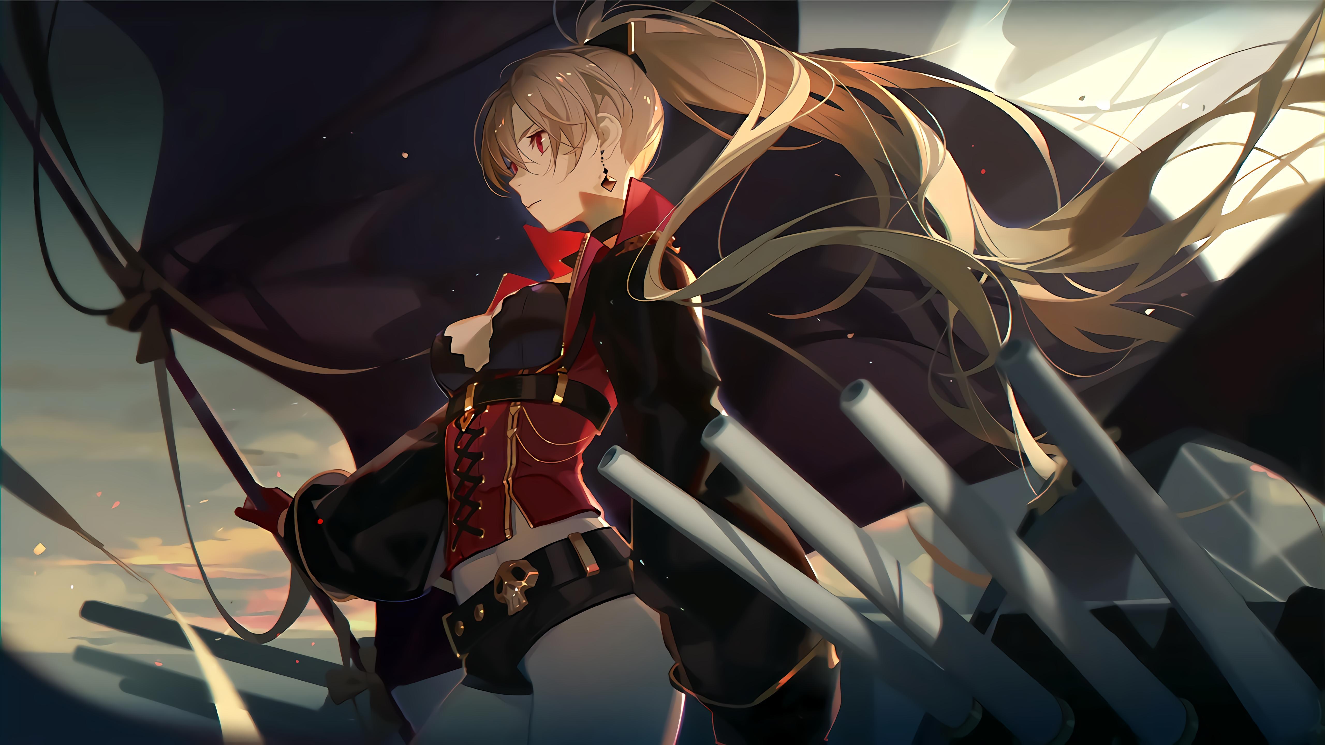 5120x2880 Ship girl Jean Bart: Loading screen Wallpaper 5k art