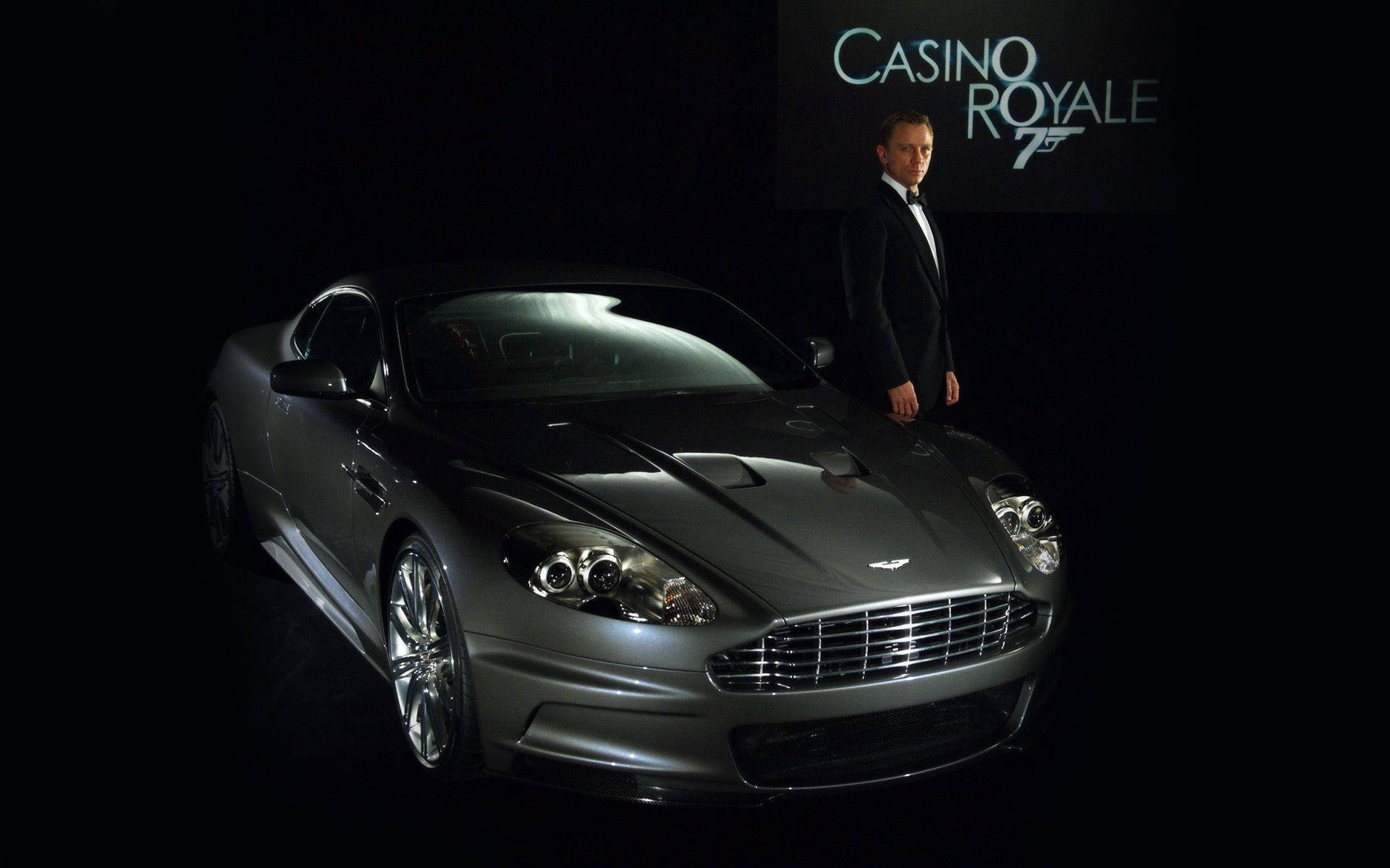 1920x1200 James Bond With Sportscar Wallpaper