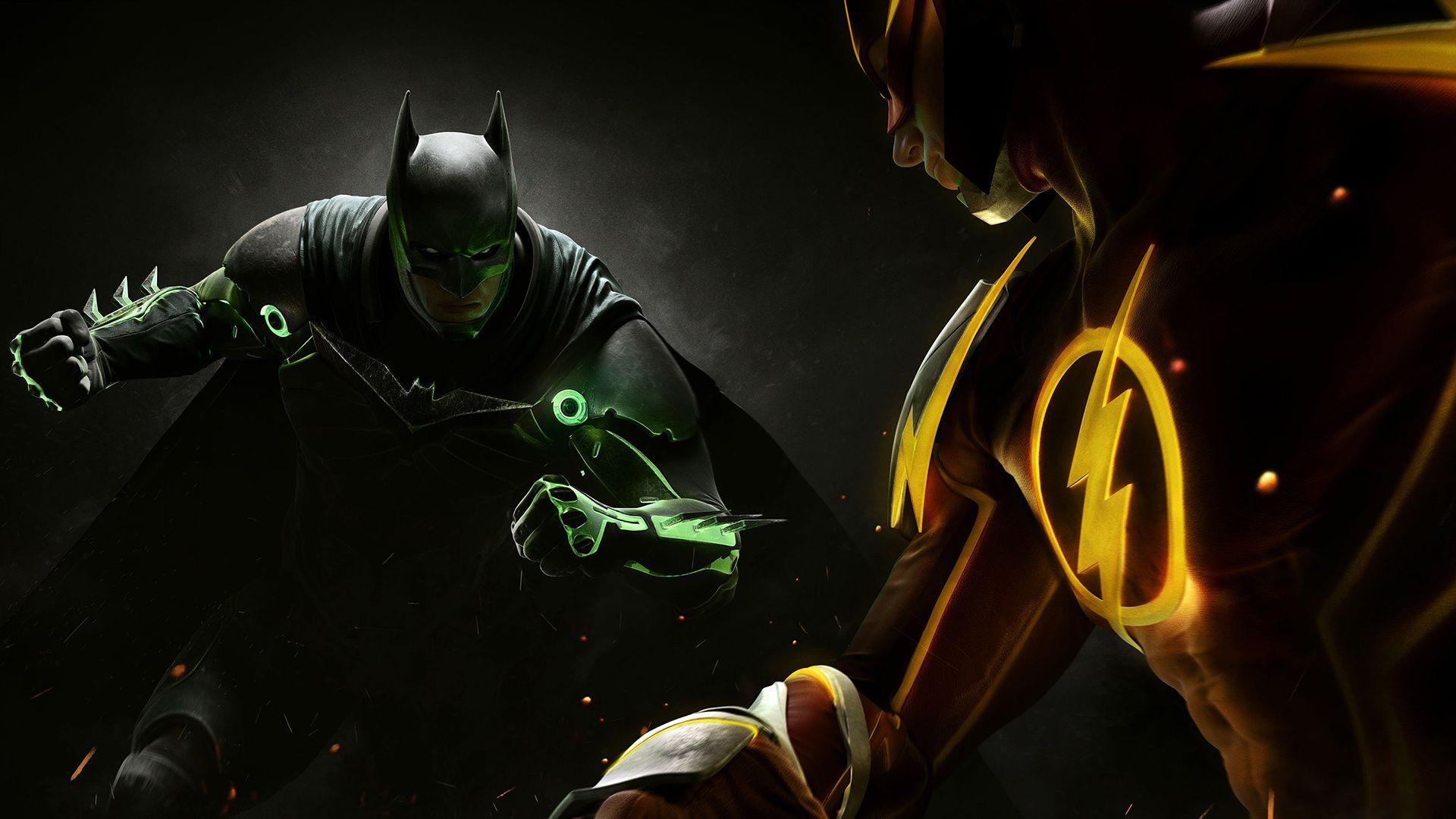 1920x1080 Injustice 2 2017 Game PS4 Batman VS Flash Wallpaper