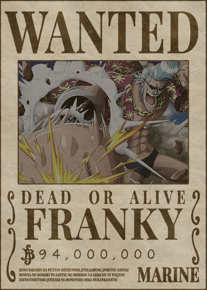 857x1200 Franky Wanted Wallpaper