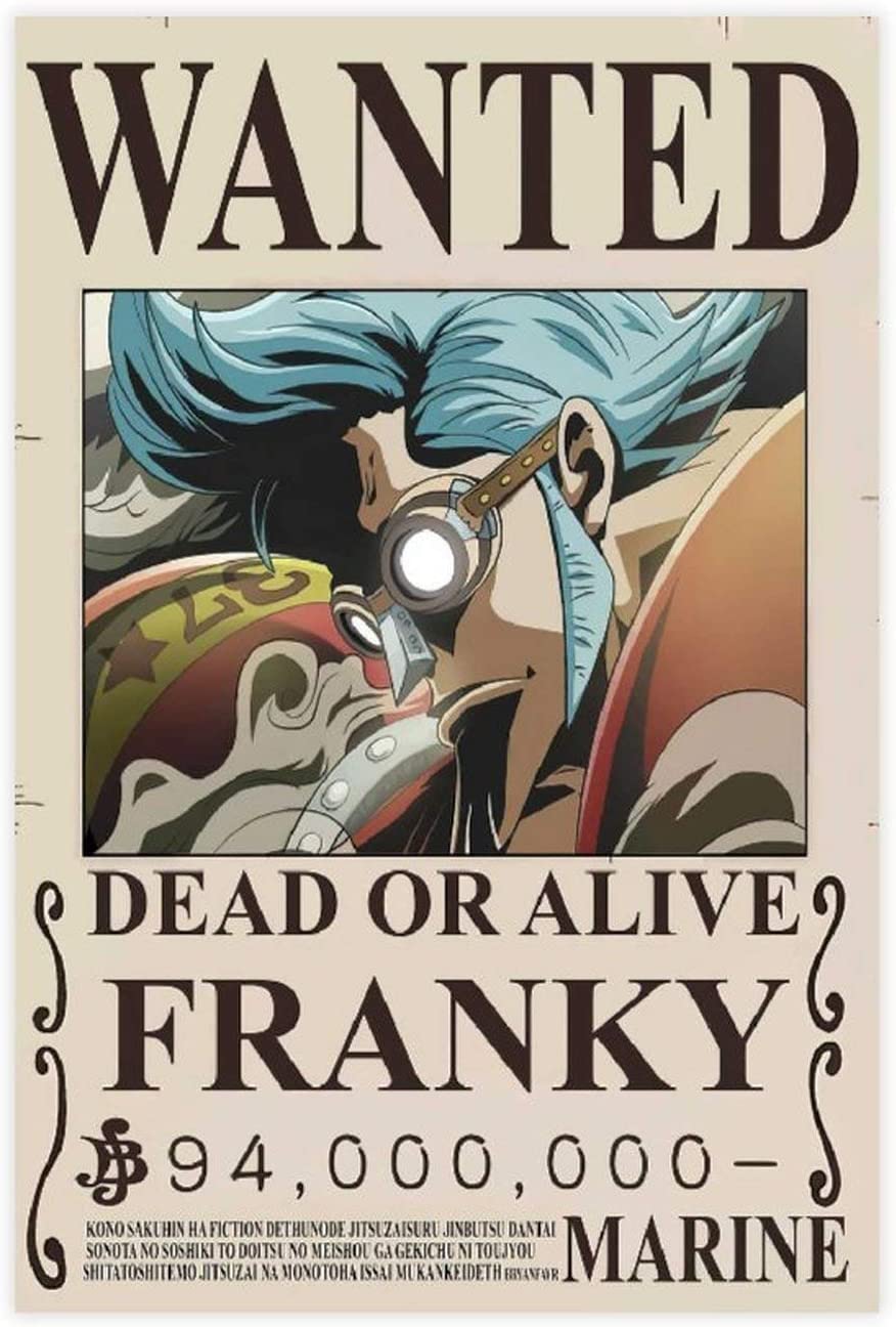 876x1296 Franky Wanted Poster Wallpaper