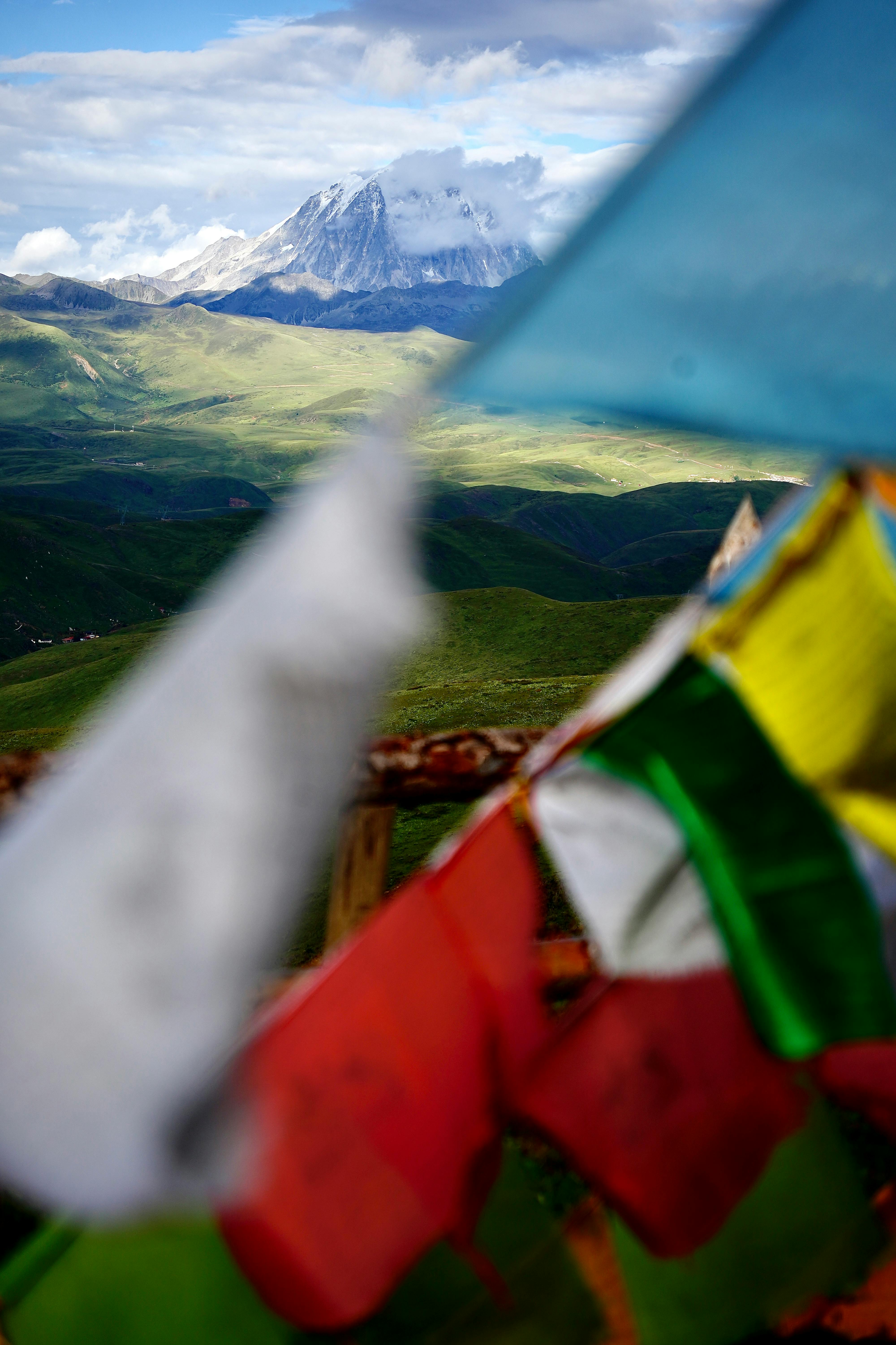 4000x6000 Tibetan Prayer Flags in Mountains