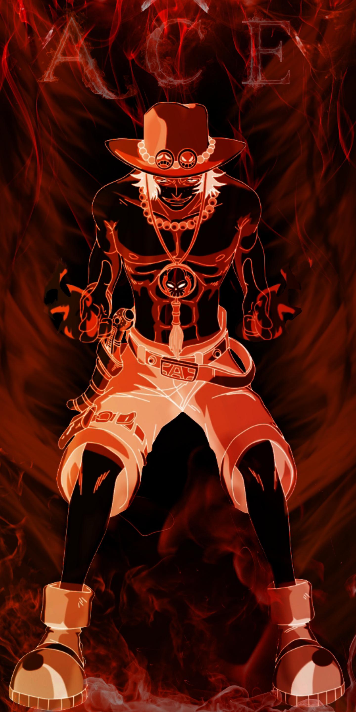 1440x2880 Portgas D Ace Phone Wallpaper